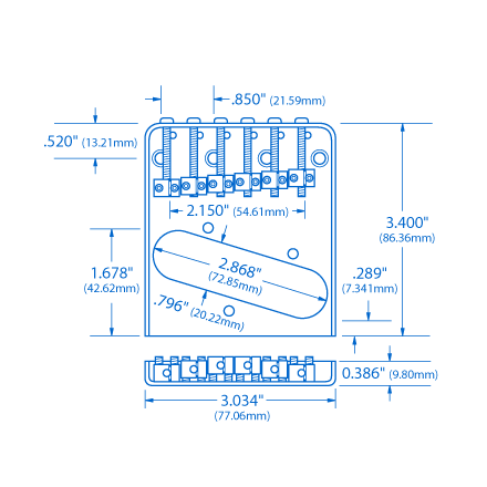 Traditional 6-Saddle Bridge For Telecaster