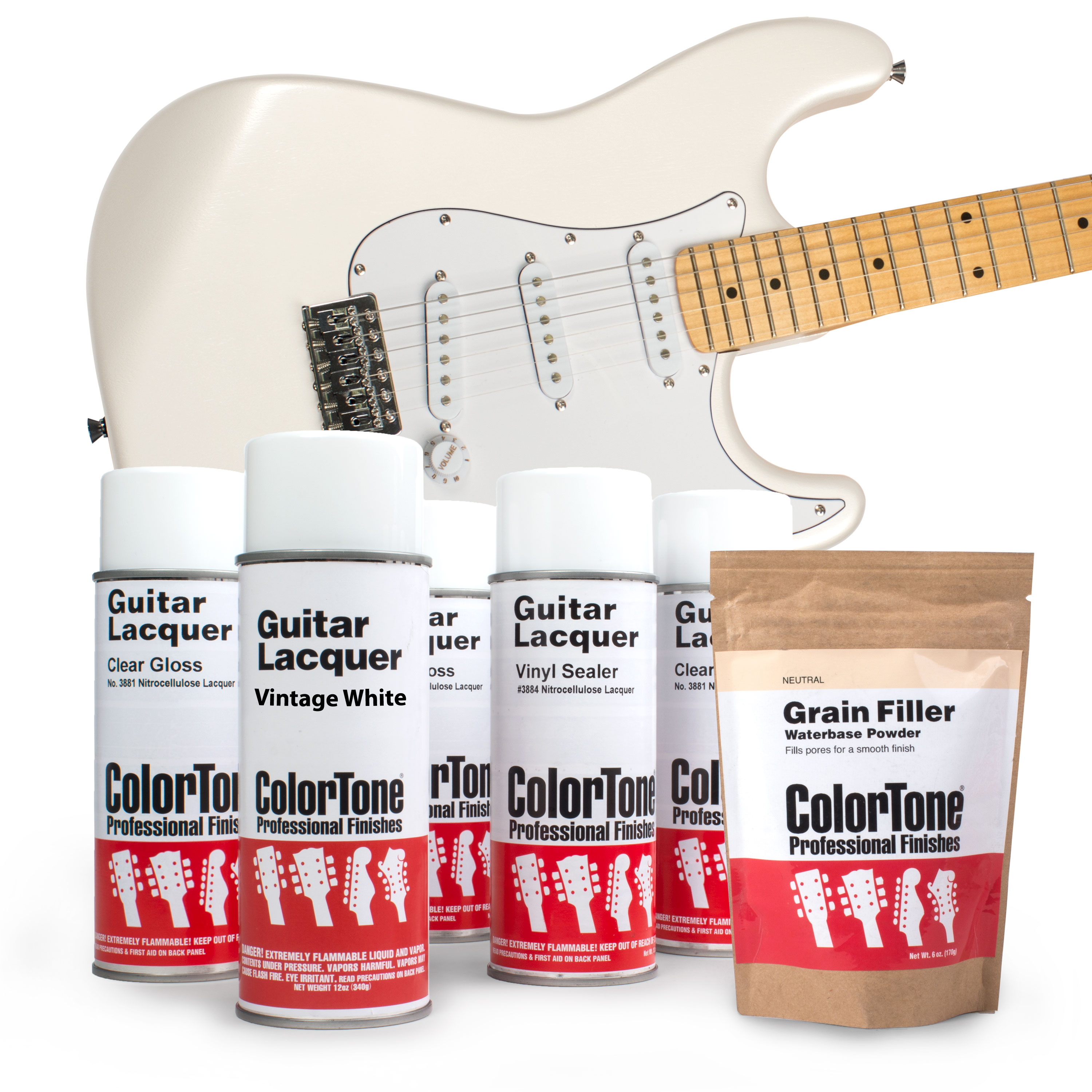 ColorTone Aerosol Finishing Set for Vintage White