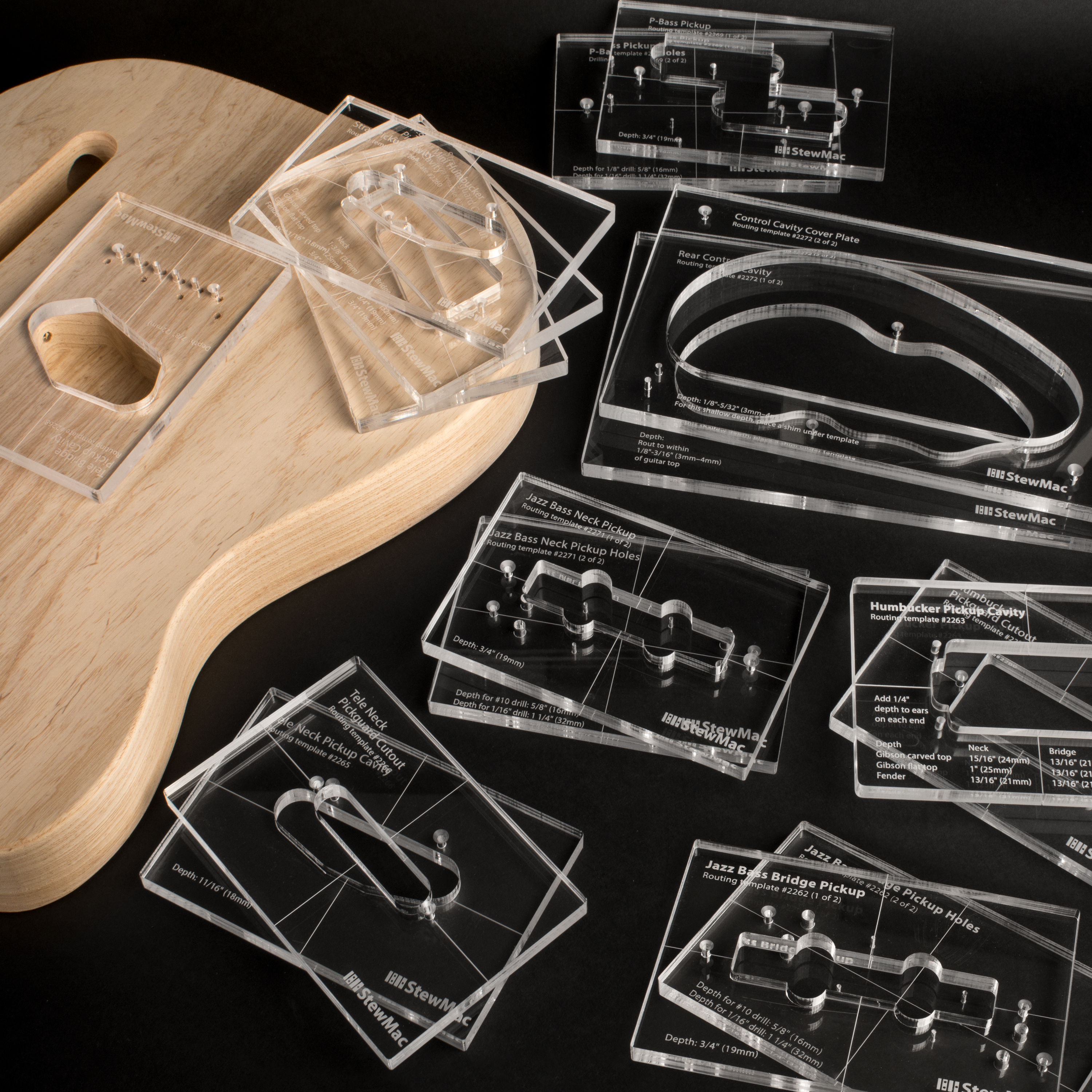 Pickup and Control Cavity Routing Templates Complete Set