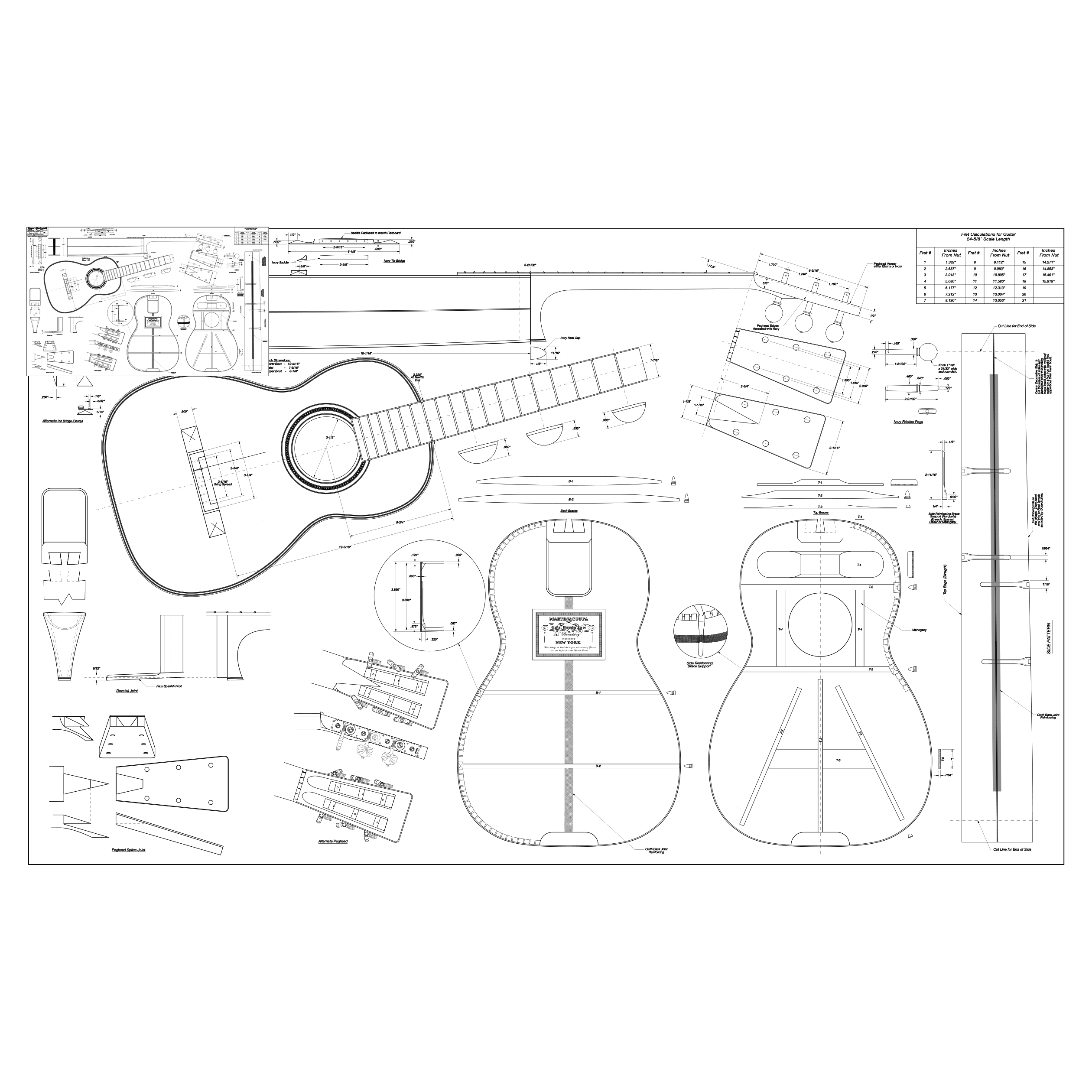 Spanish-style Martin Guitar Plan