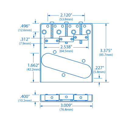 Traditional 3-Saddle Bridge for Telecaster