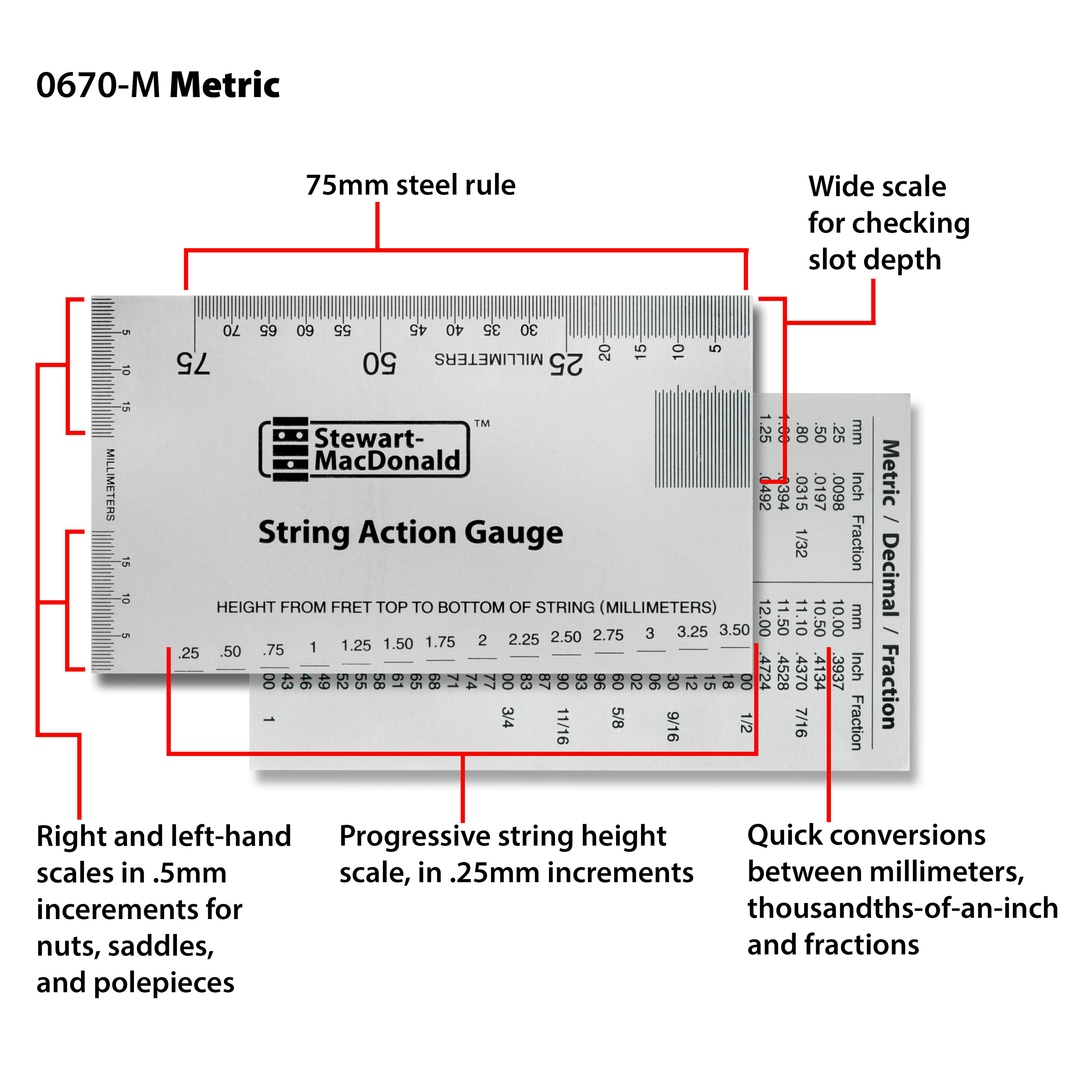 StewMac Precision Measuring Tool Set