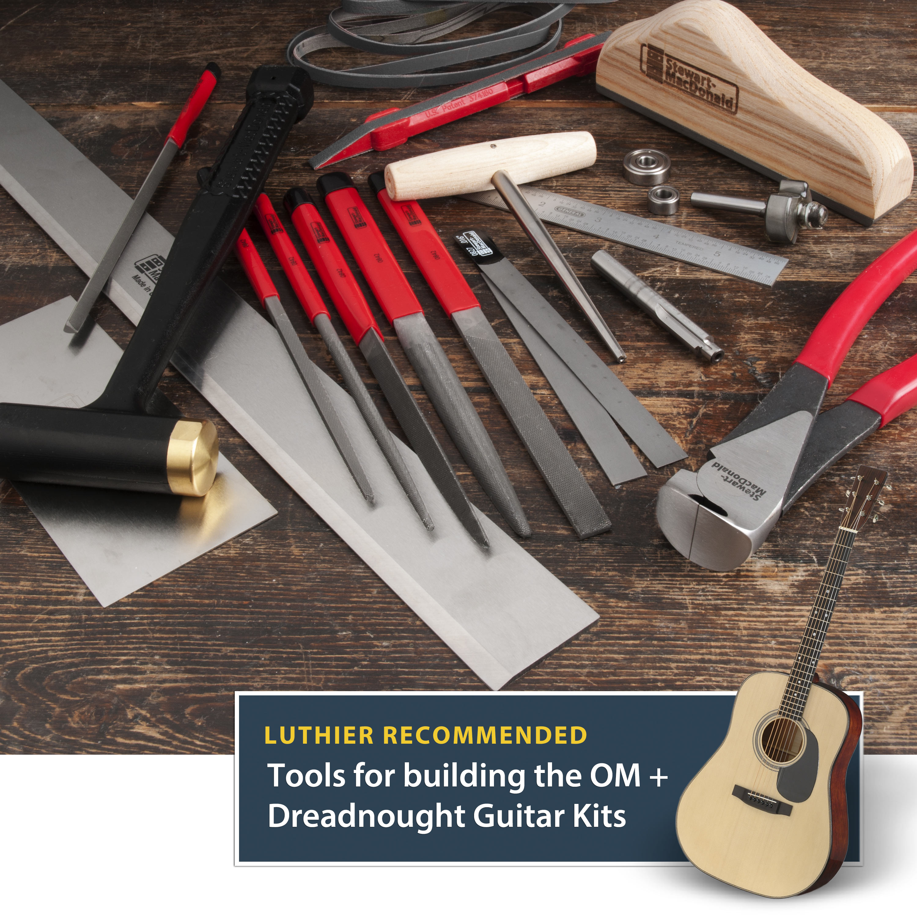 Dreadnought and OM Guitar Kit Tool Set