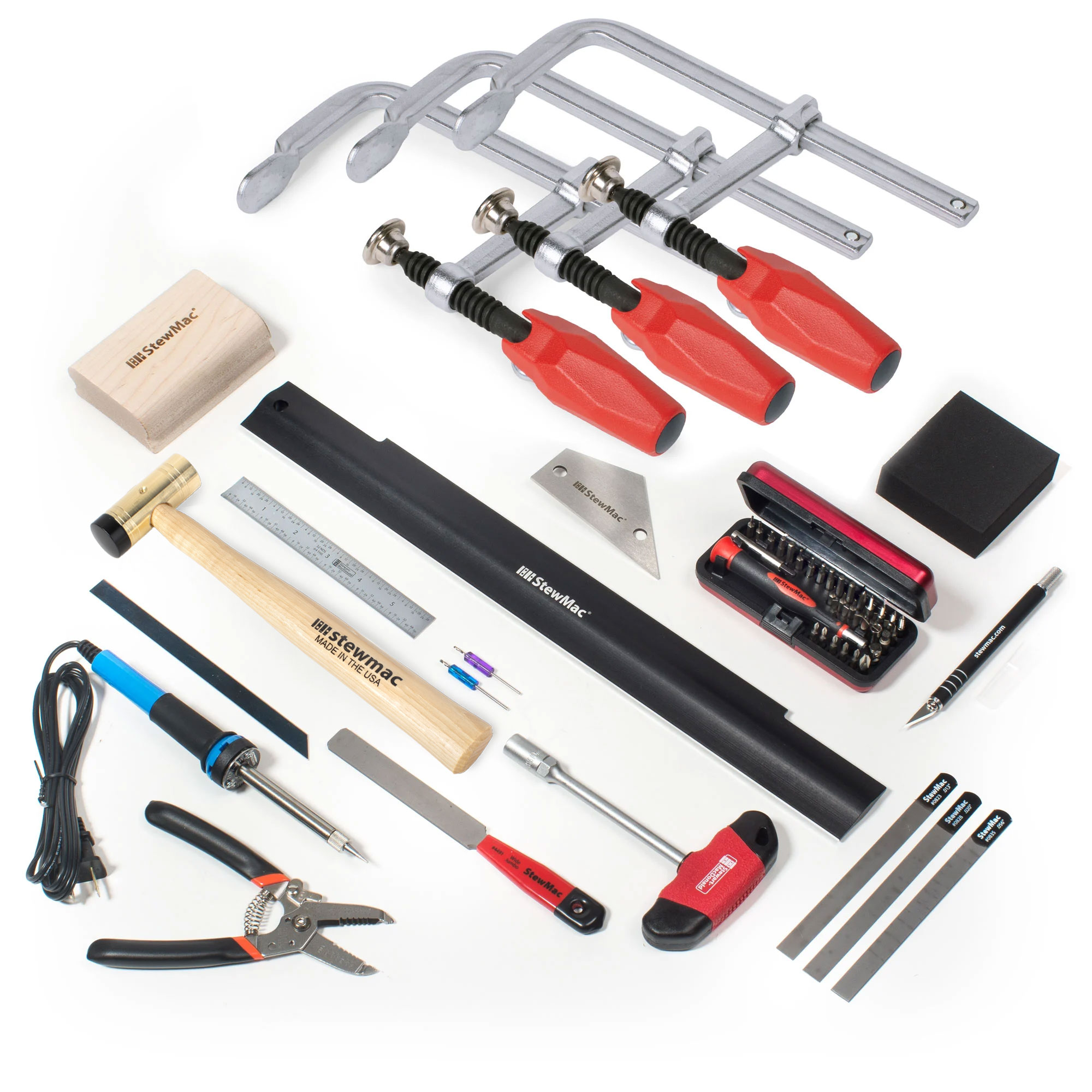 Electric Guitar Kit Builders Deluxe Tool Set - Set Neck