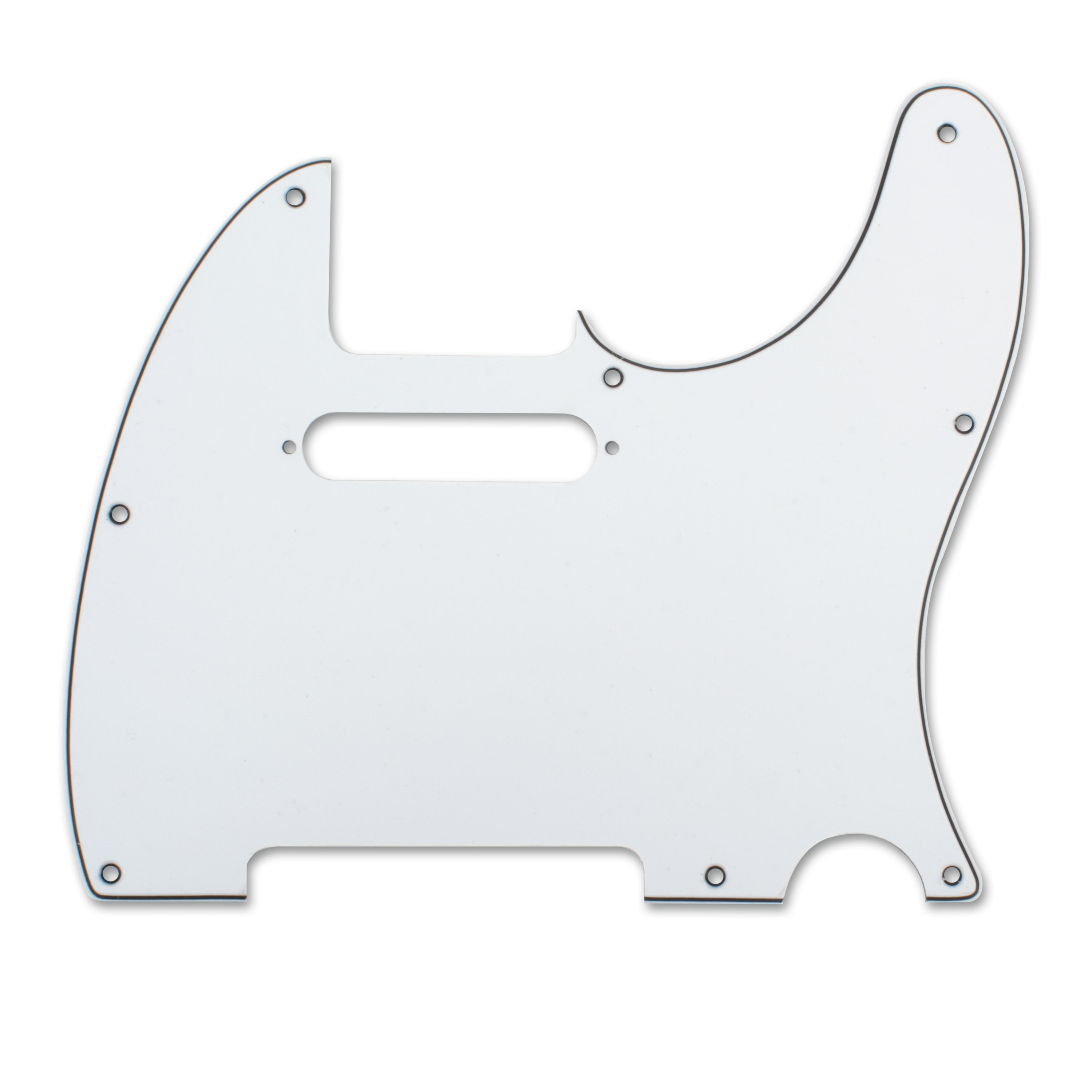 Tele Pickguard, White / black / white