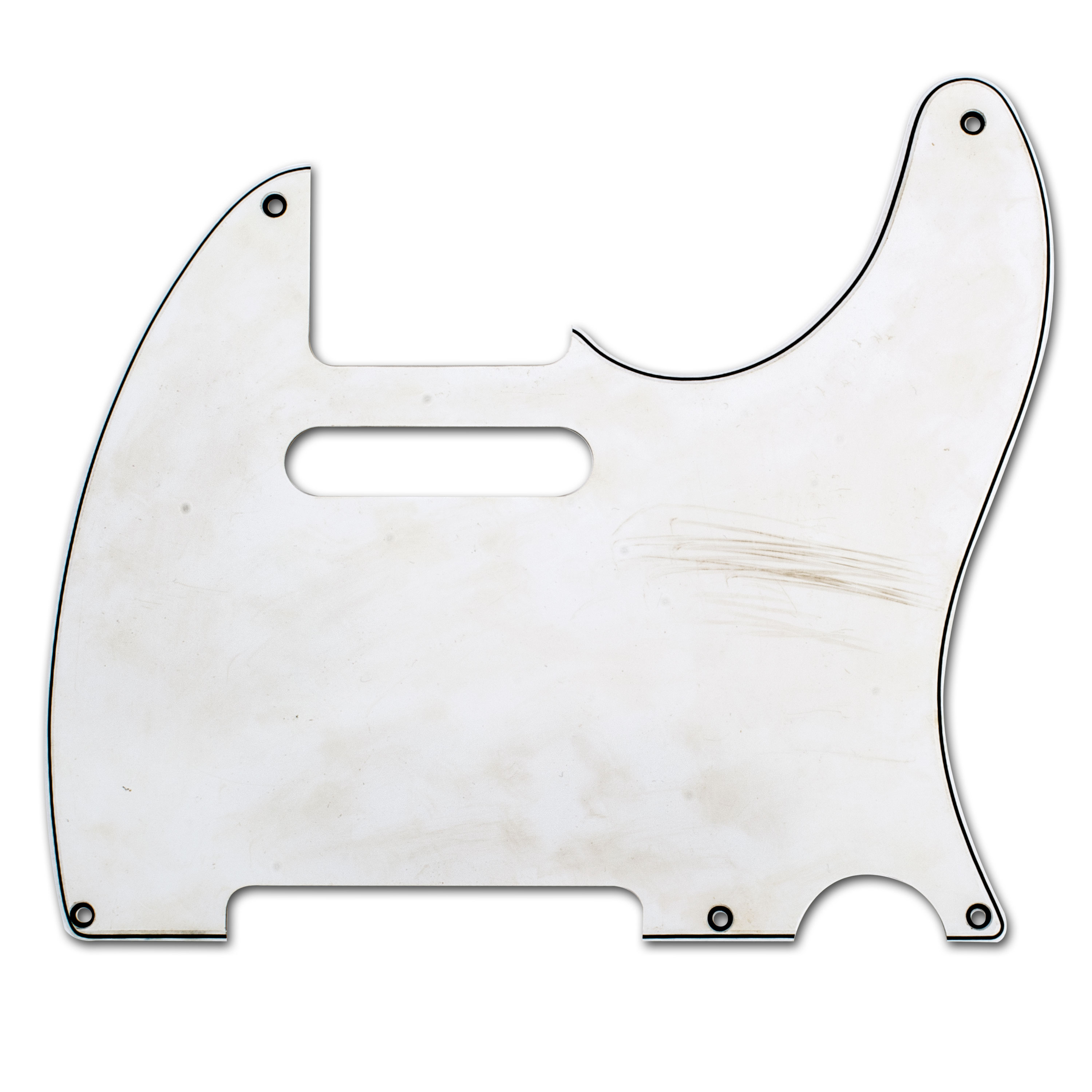 Tele Pickguard, Relic White / black / white