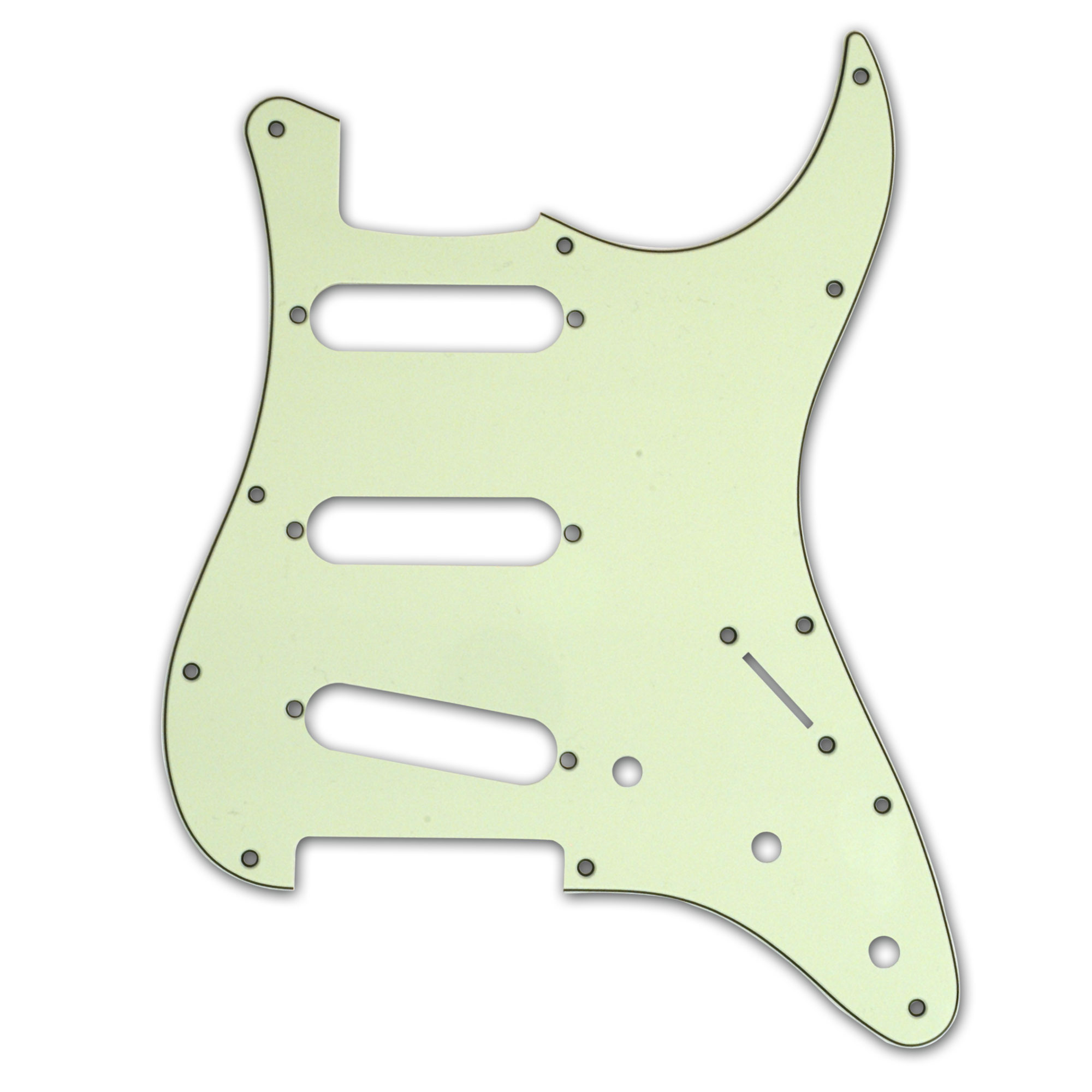 Strat Pickguard, Mint / black / mint