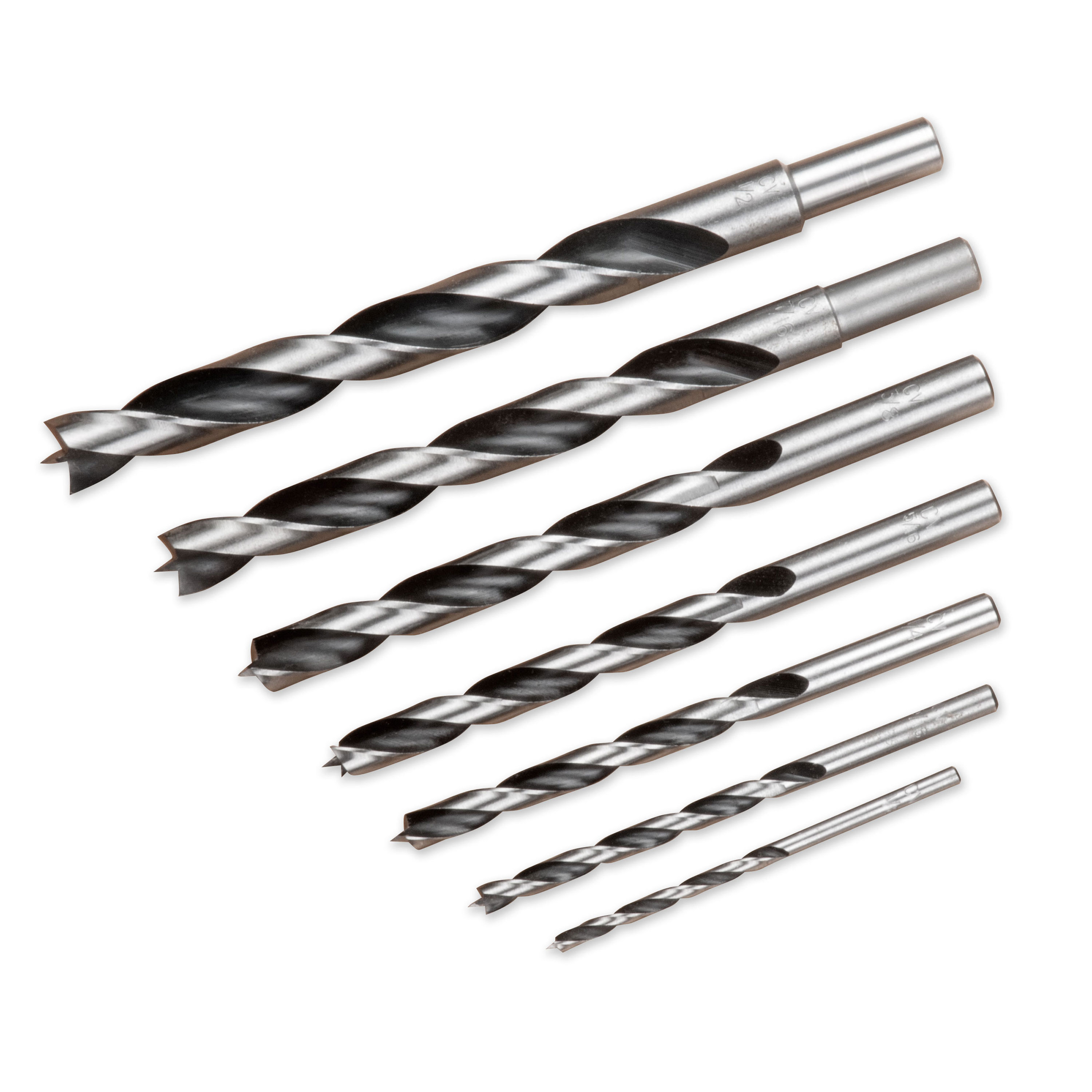 Fisch Brad Point Drill Bits, Fractional set of 7