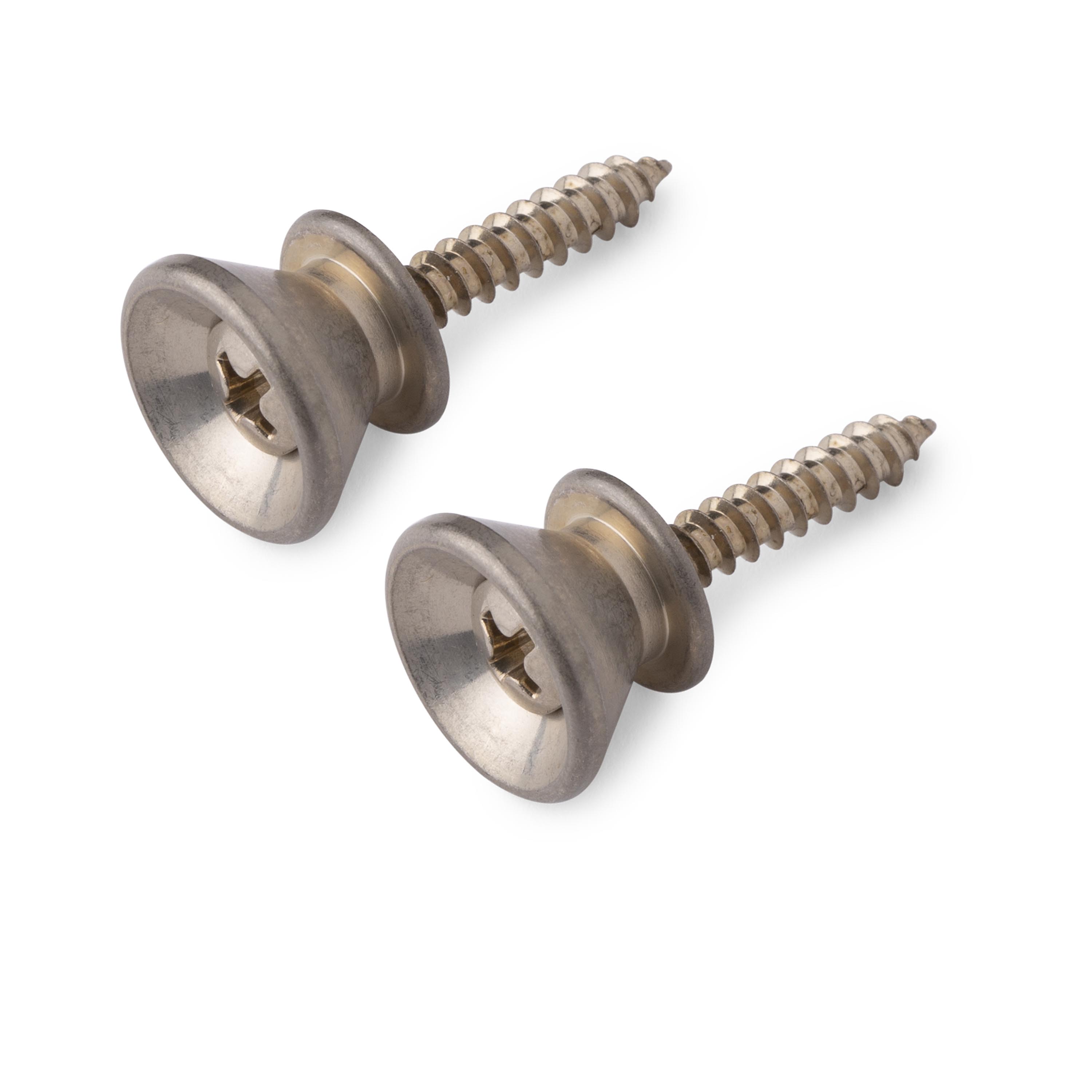 Strap Buttons, Relic Nickel, set of 2