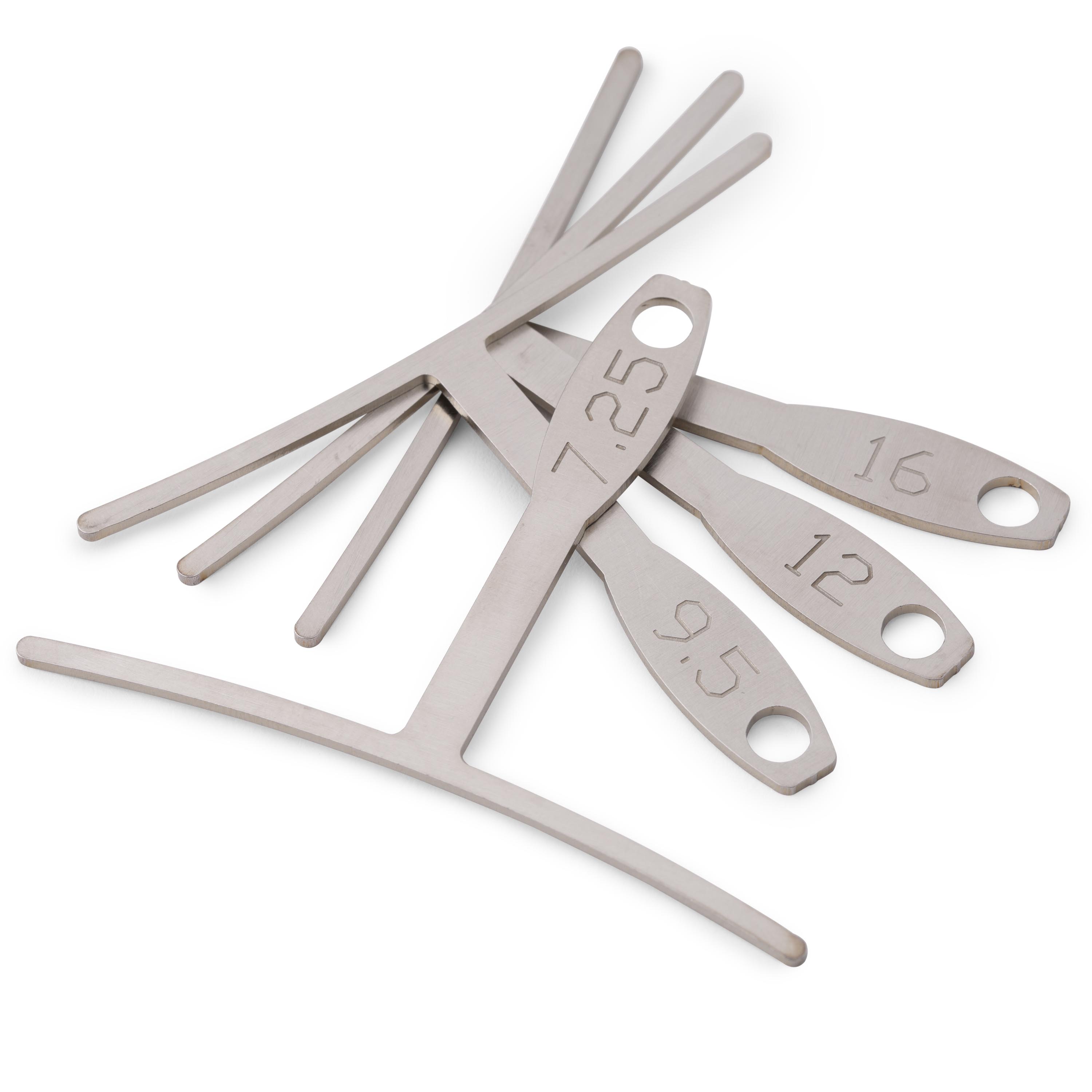 Understring Radius Gauges, Standard width, set of 4