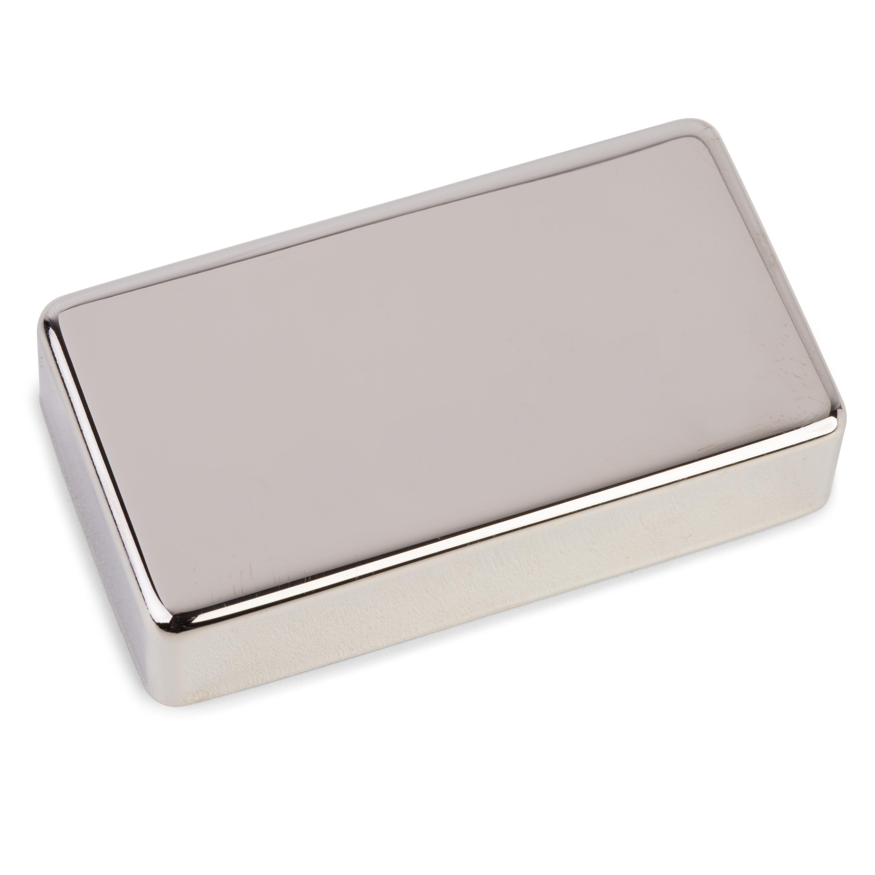 Humbucking Pickup Covers, Nickel, no holes
