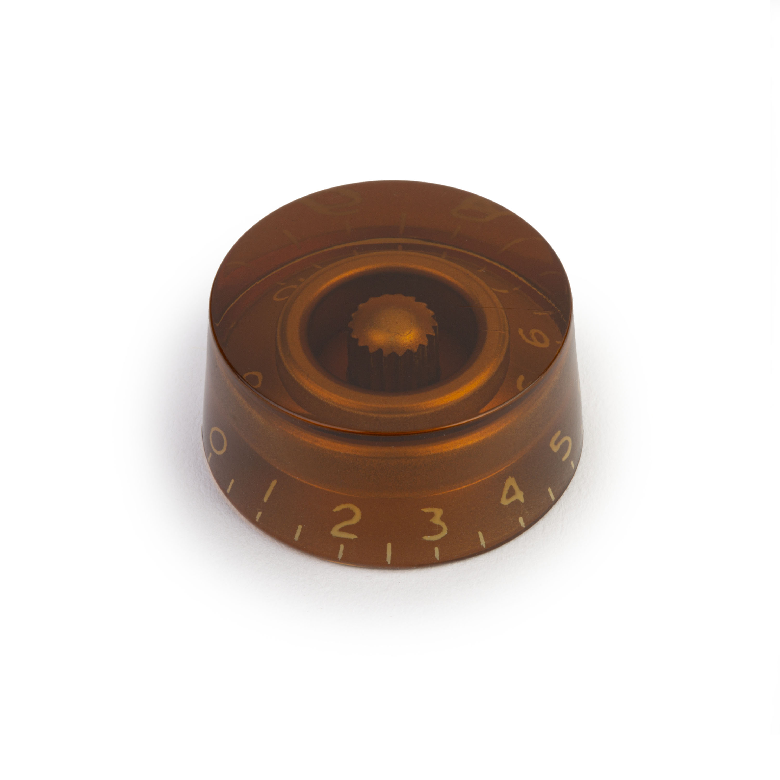 Speed Knob, Amber, for coarse-knurled pot shaft (Alpha)