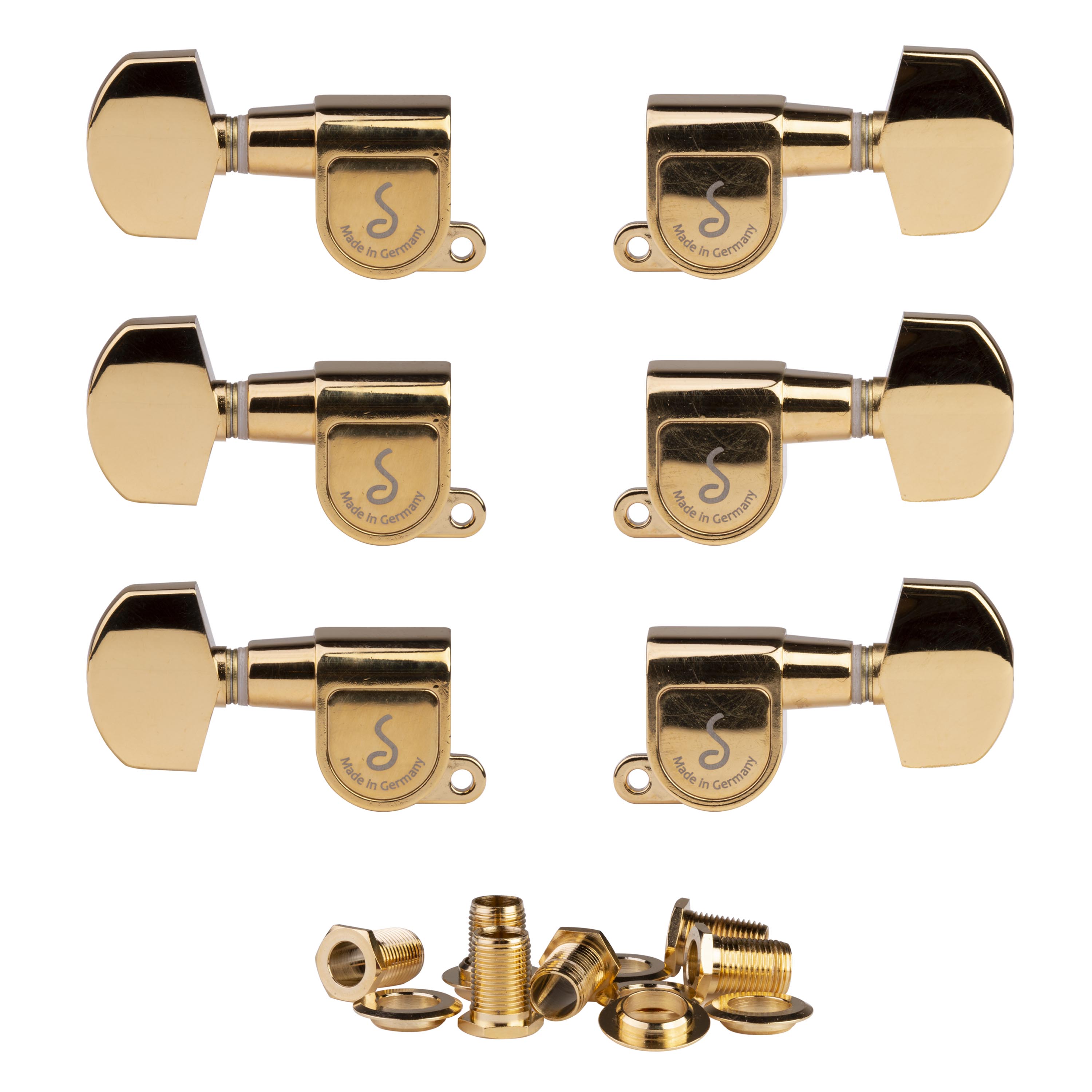 Schaller M-6 3+3 Guitar Machines, Gold