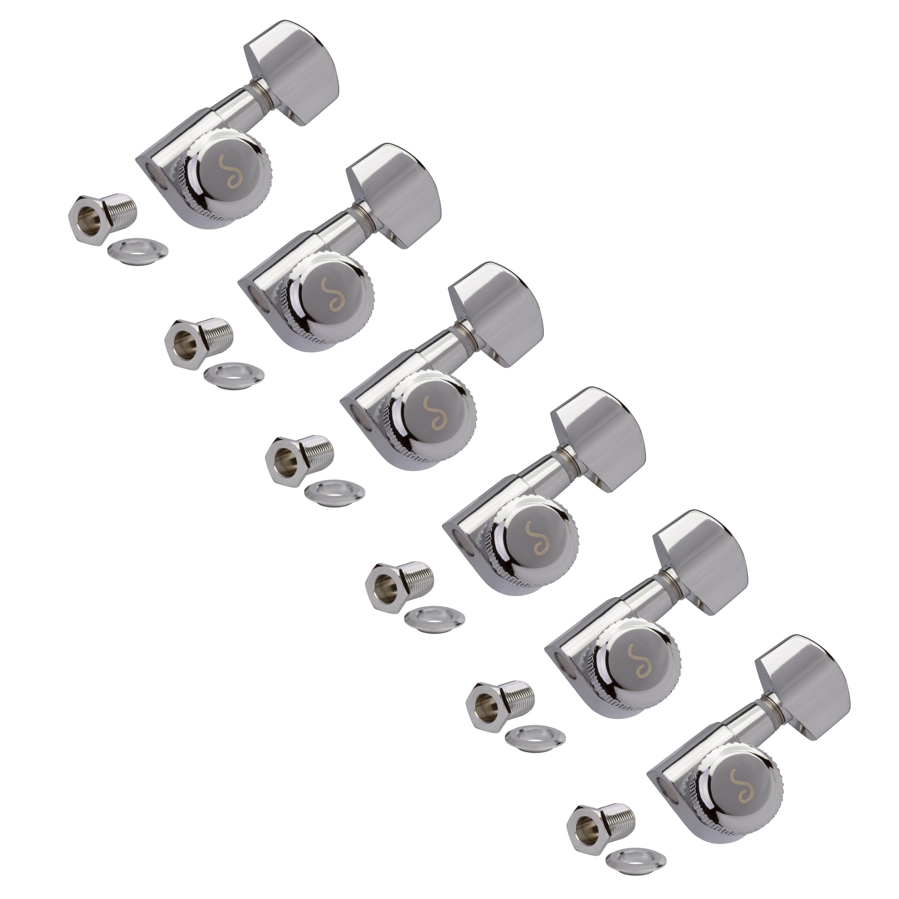 Schaller Locking 6-In-Line Guitar Machines, Chrome