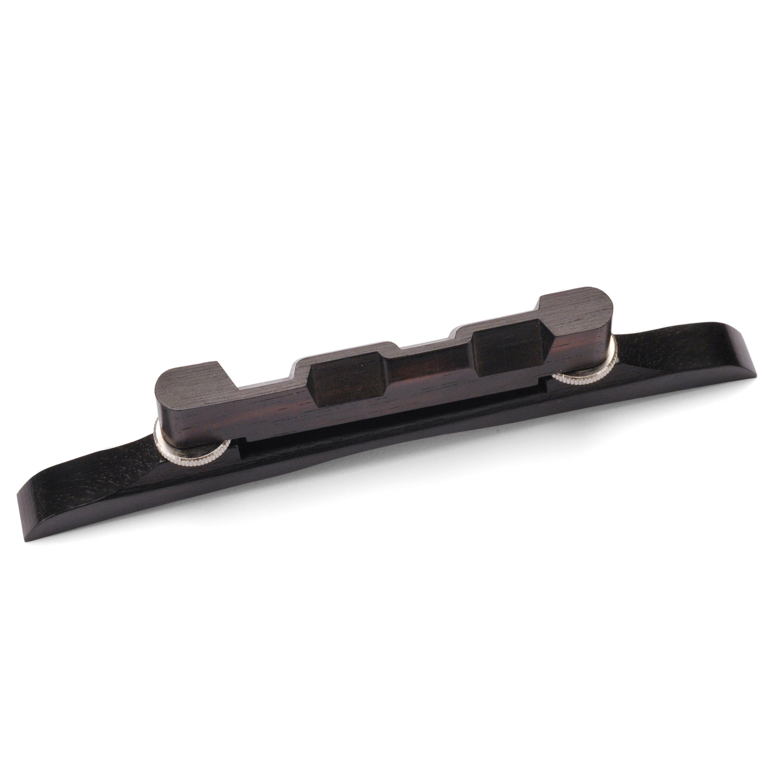 Adjustable Archtop Mandolin Bridge, With nickel posts and thumbwheels