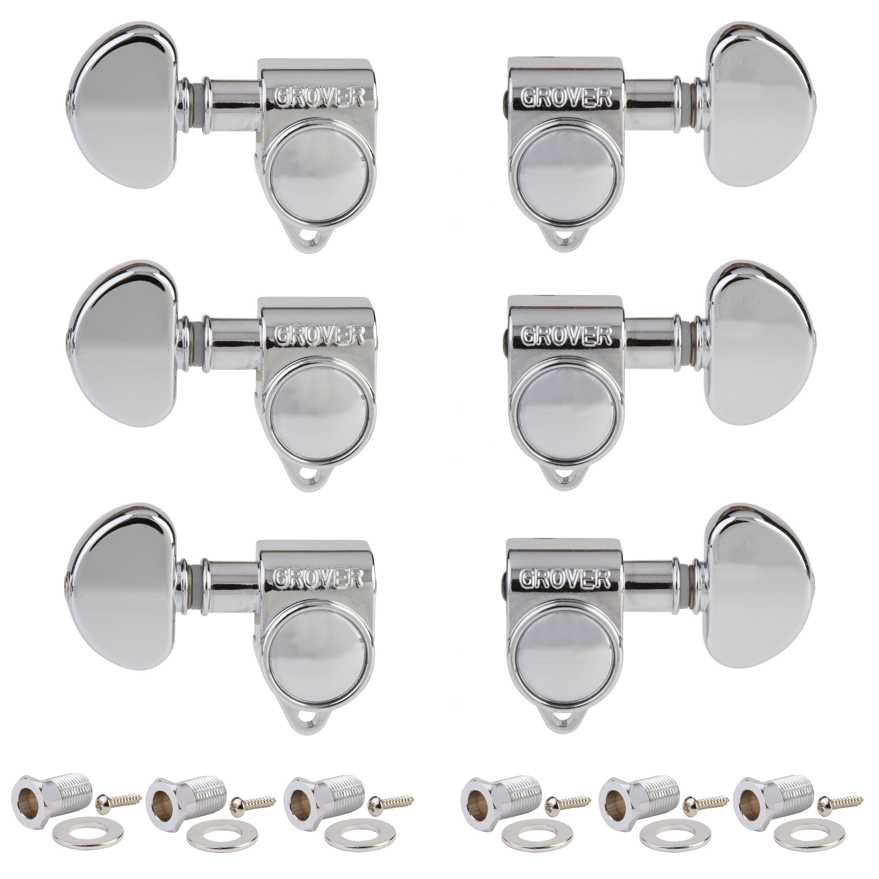 Grover Original Locking Rotomatics (106 Series) 3+3 Tuners, Chrome