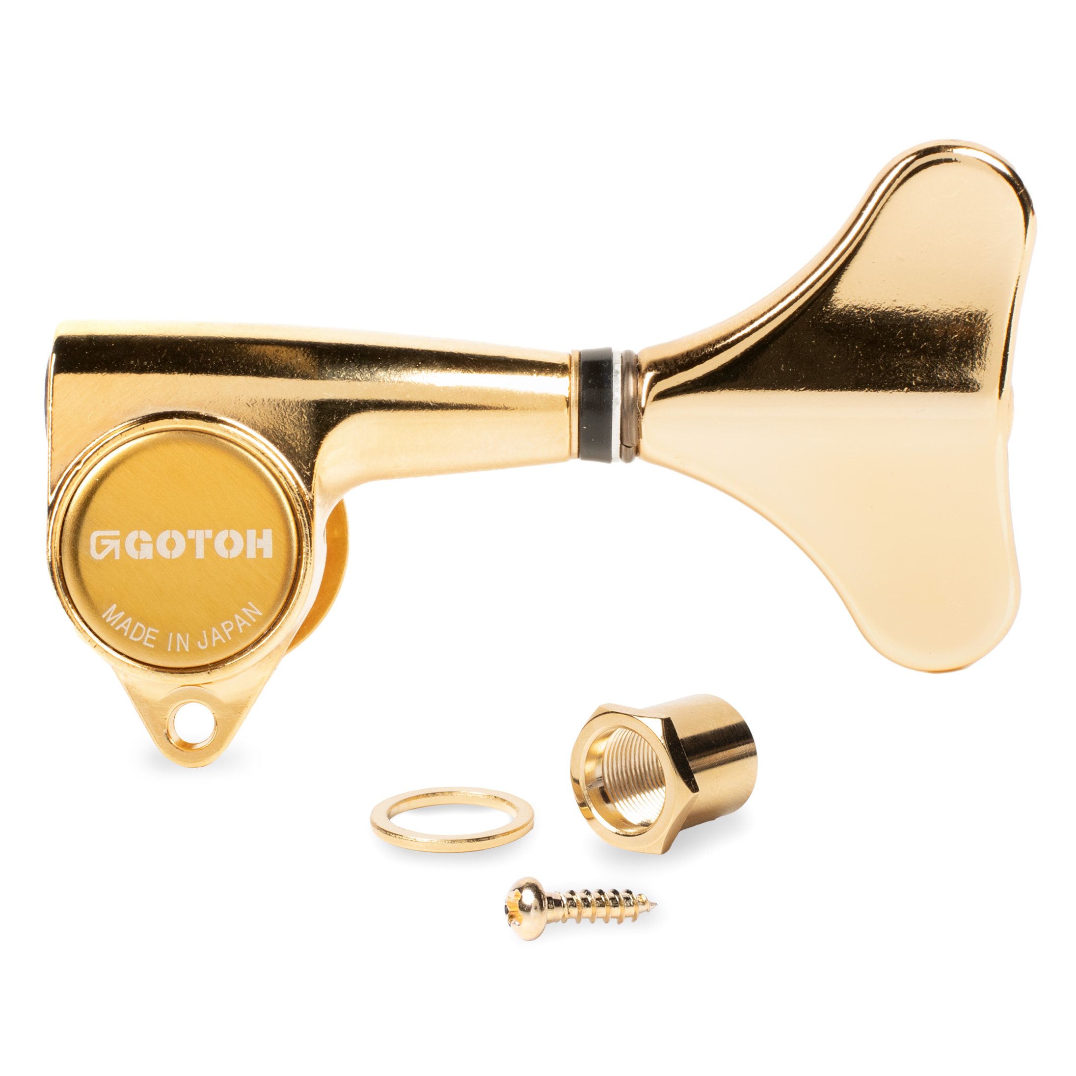 Individual Gotoh Compact Bass Tuner, Gold, single left tuner