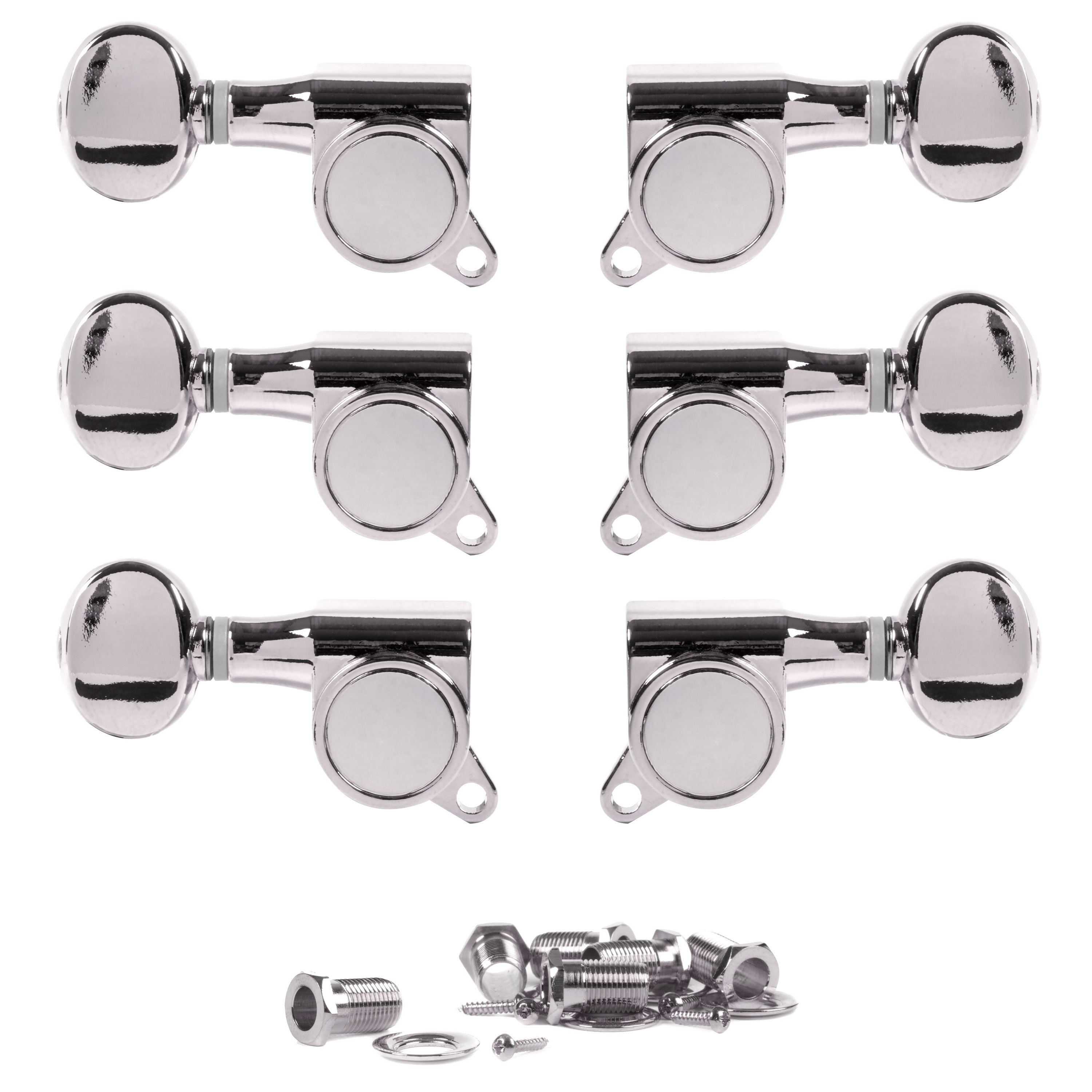 Golden Age Oval Knob 3+3 Tuners, Nickel
