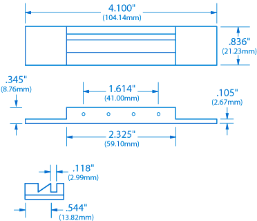 Ukulele Bridge with Saddle