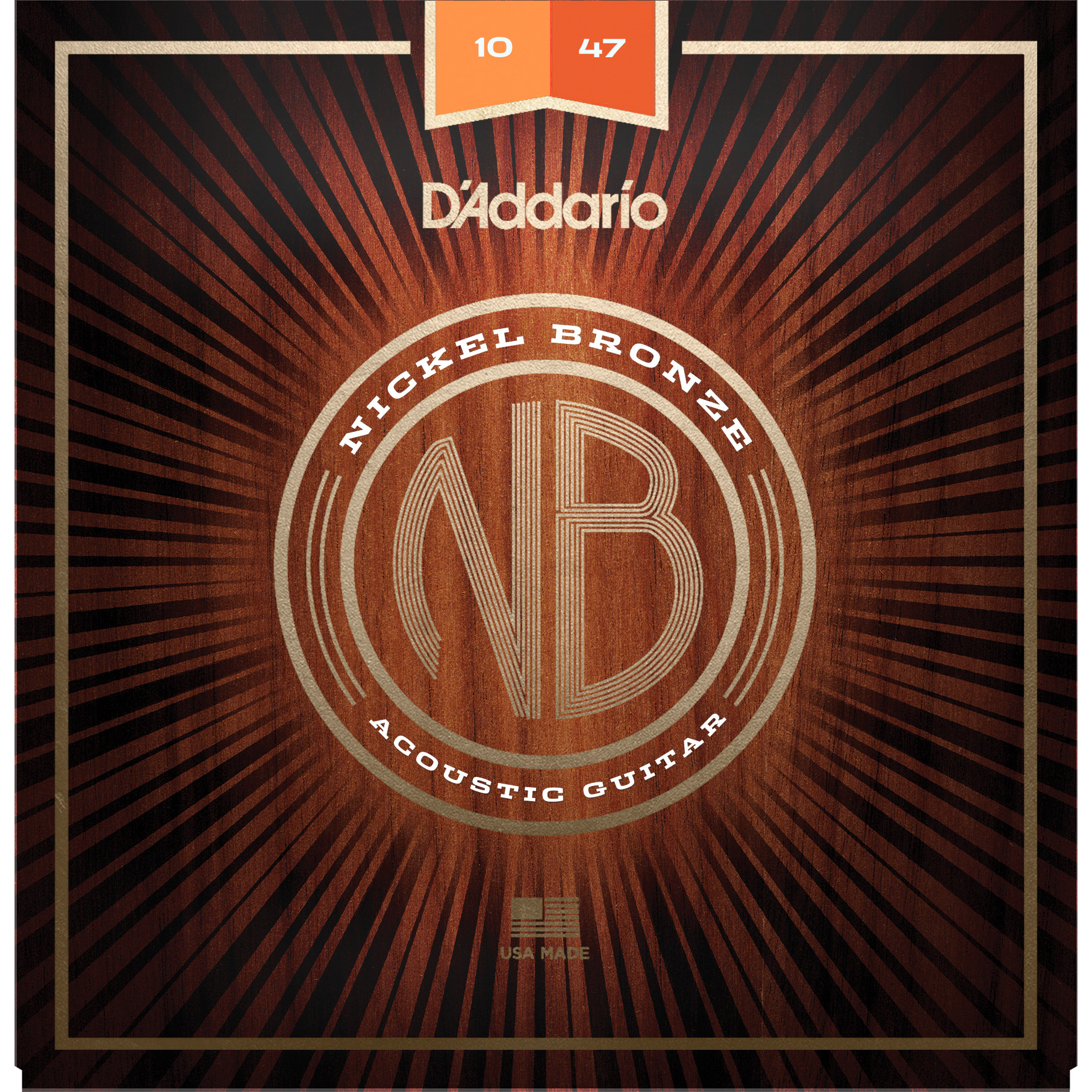 D'Addario Nickel Bronze Acoustic Guitar Strings, Extra Light (NB1047)