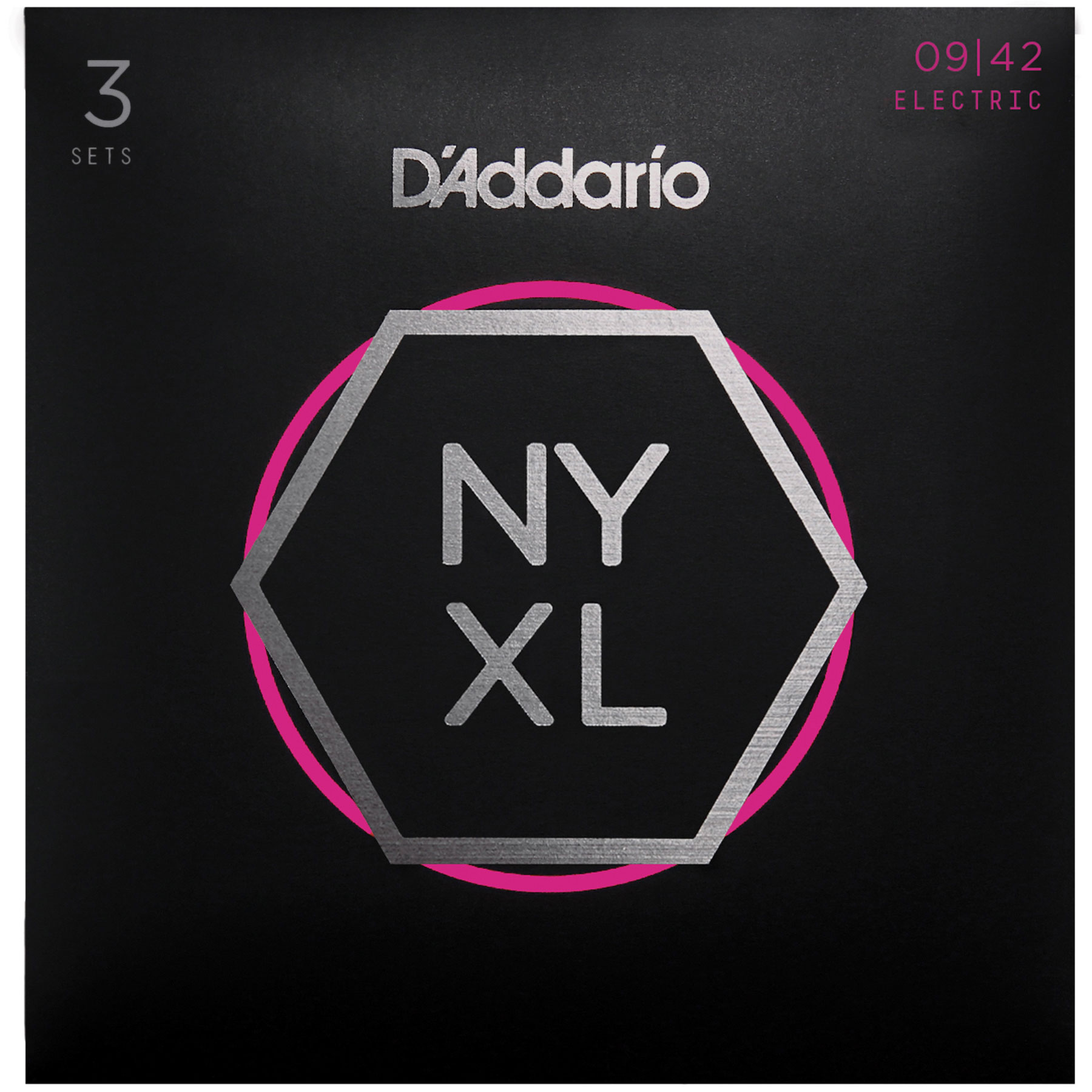 D'Addario NYXL Nickel Wound Electric Guitar Strings, Super Light (NYXL0942)