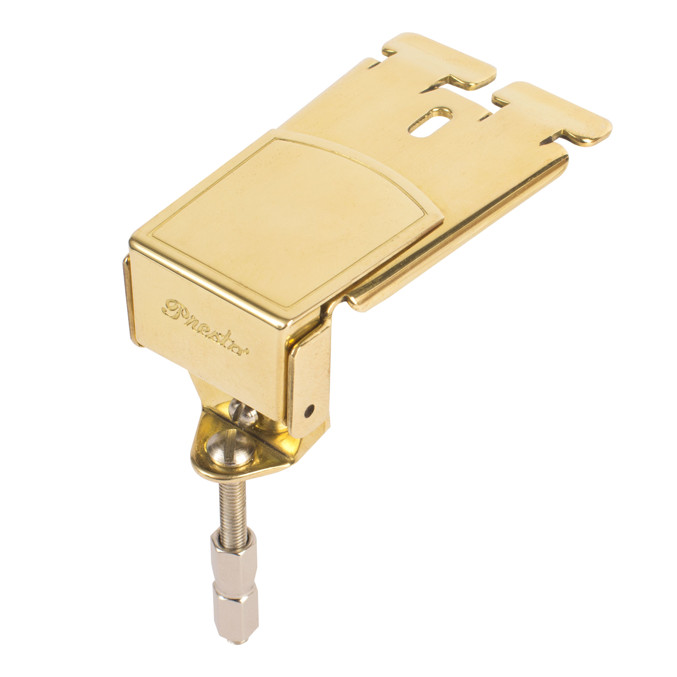 Prucha Presto Banjo Tailpiece, Polished Brass