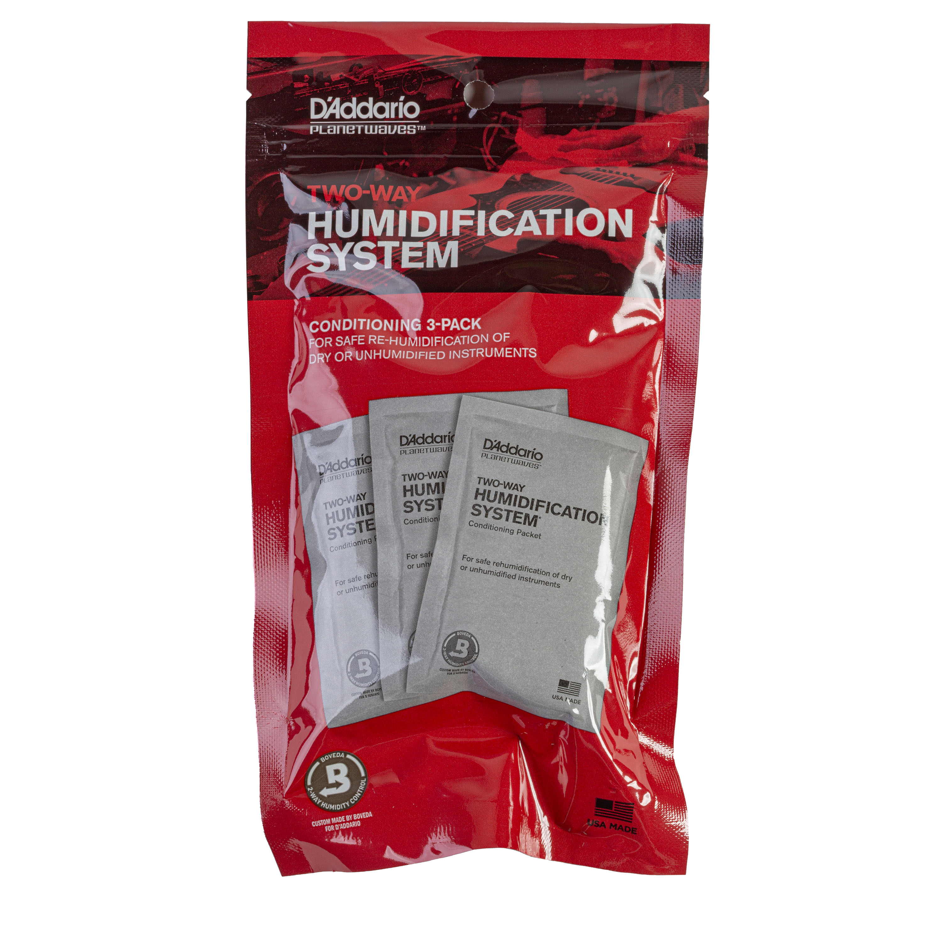 D'Addario Planet Waves Two-Way Humidification System, Humidipack Restore Replacements - 3 Pack