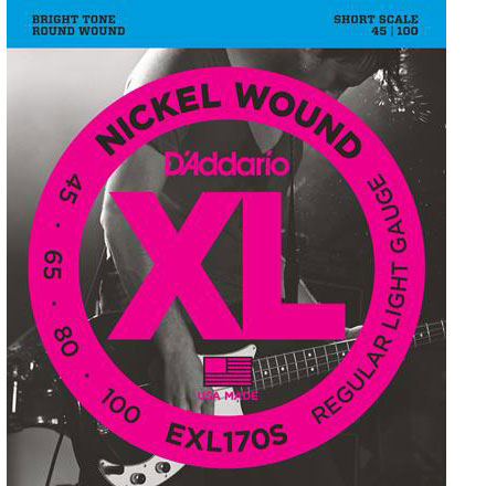 D'Addario Nickel Wound Short Scale Bass Strings