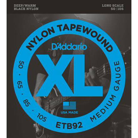 D'Addario Nylon Tapewound Bass Strings
