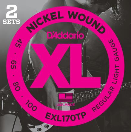 D'Addario Nickel Wound Bass Strings 2-Pack