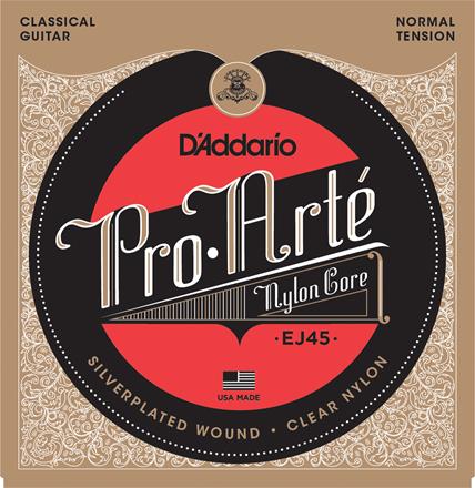 D'Addario Pro Arte Classical Guitar Strings, Silverplated, Normal Tension (EJ45)