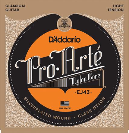 D'Addario Pro Arte Classical Guitar Strings, Silverplated, Light Tension (EJ43)