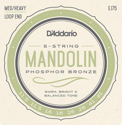 D'Addario Phosphor Bronze Mandolin Strings, Medium/Heavy (EJ75)