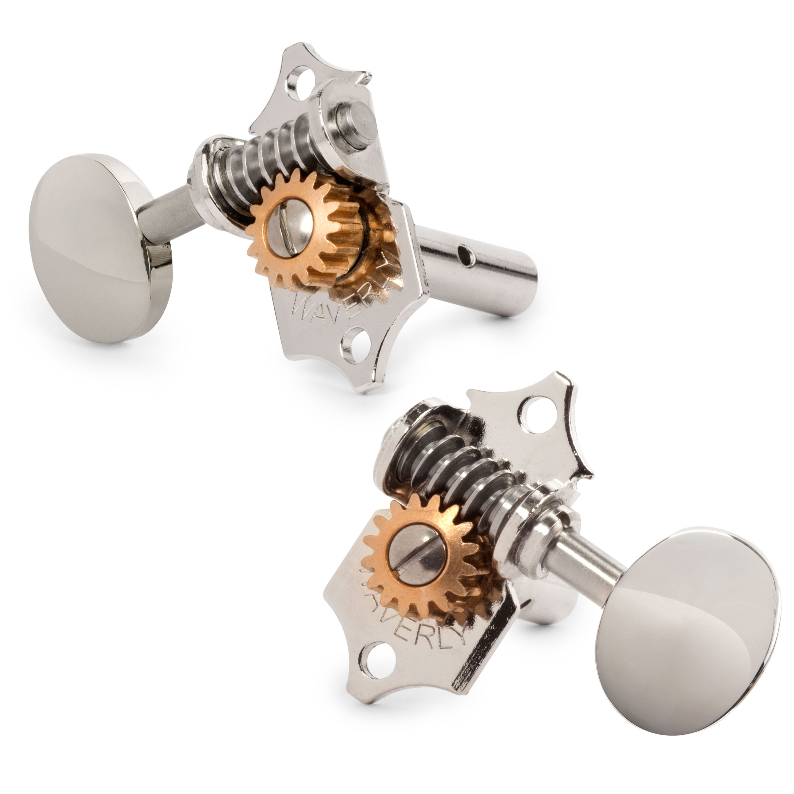 Waverly Guitar Tuners with Vintage Oval Knobs for Slotted Pegheads