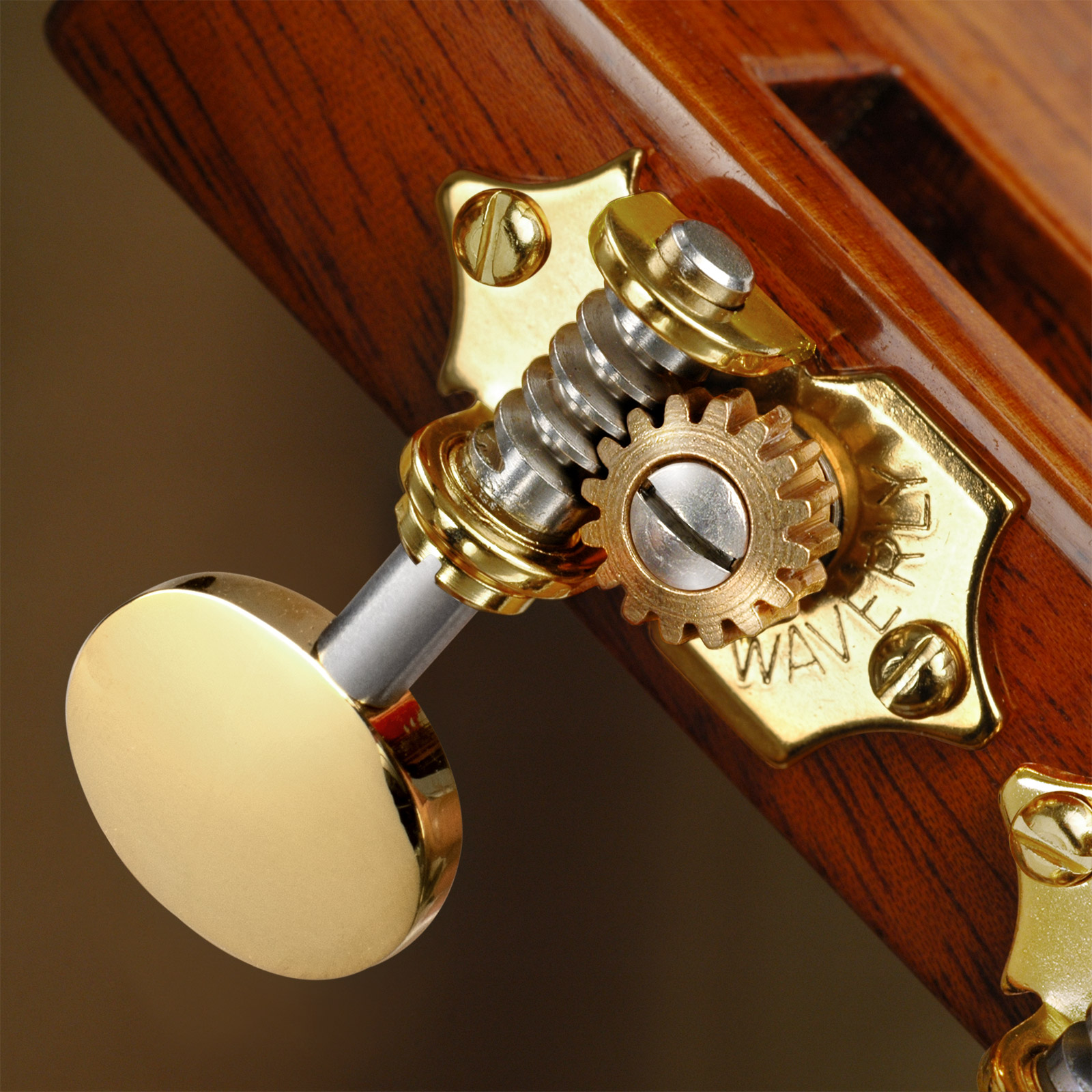 Waverly Guitar Tuners with Vintage Oval Knobs for Slotted Pegheads