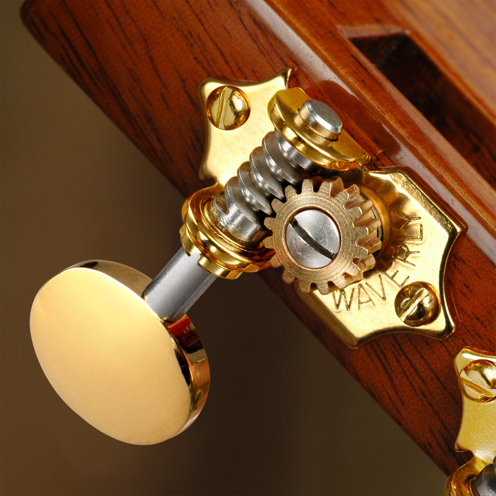 Waverly Guitar Tuners with Vintage Oval Knobs for Slotted Pegheads