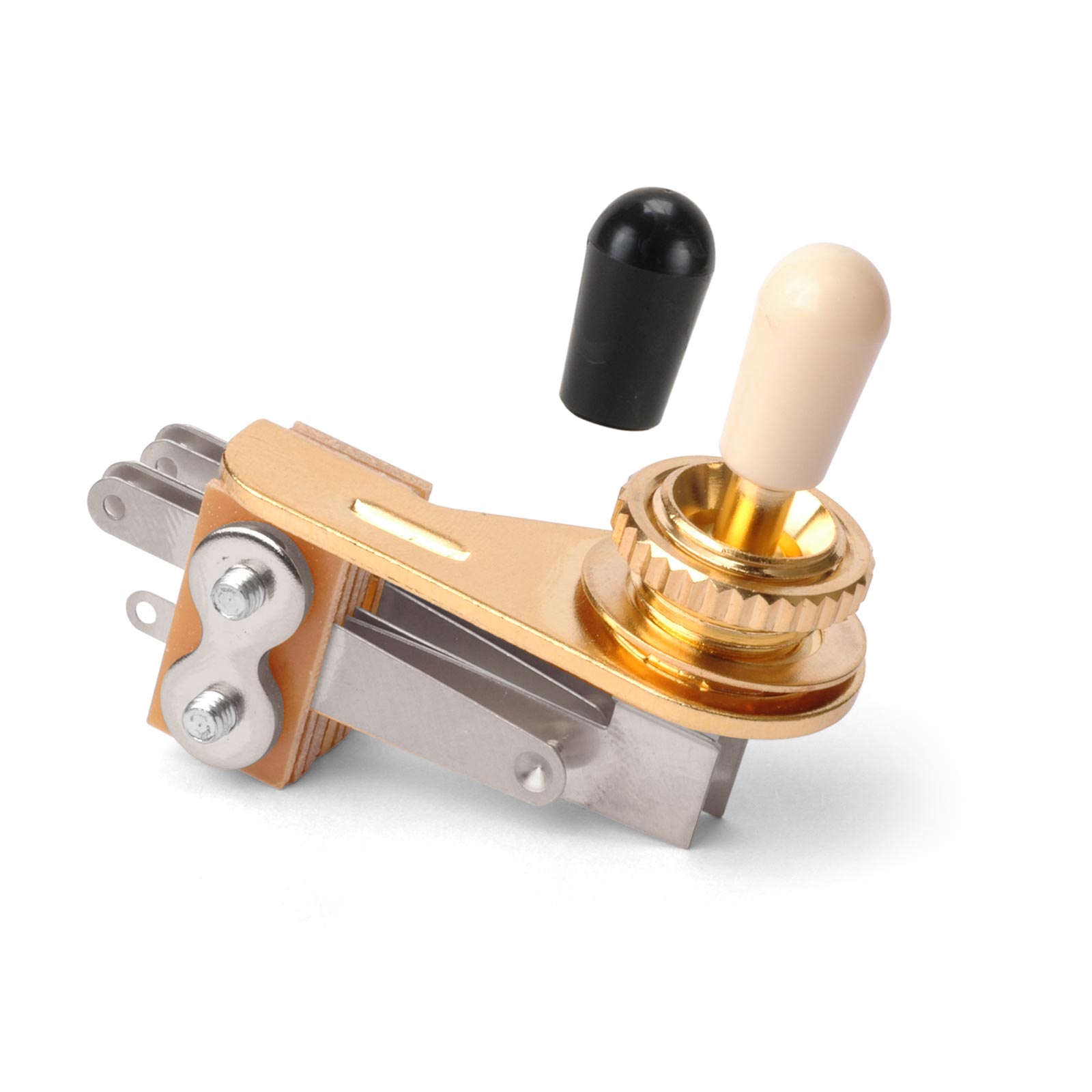 Right-angle Metric Toggle Switch, Gold, for 2-pickup guitars