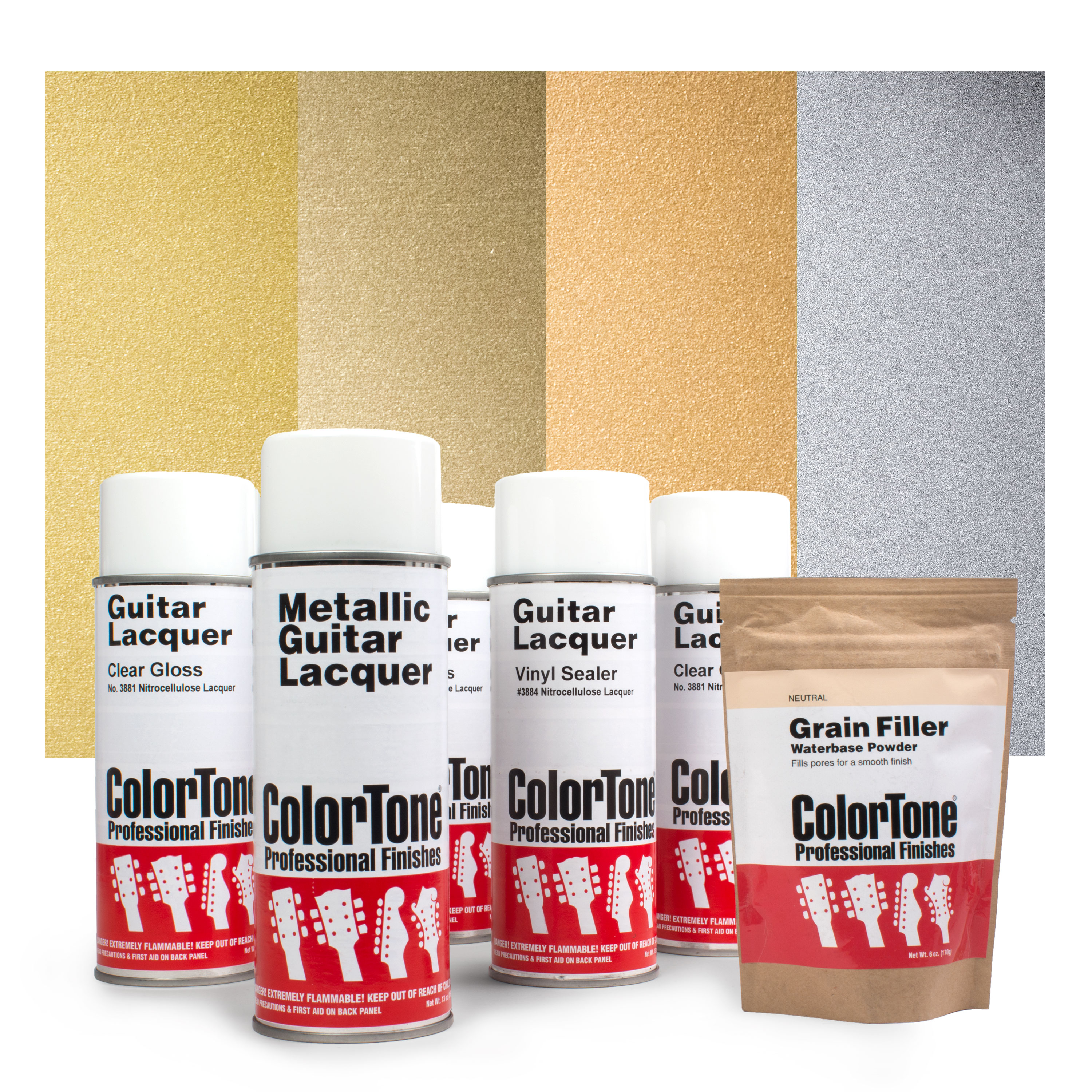 ColorTone Aerosol Finishing Set with Metallic Lacquer