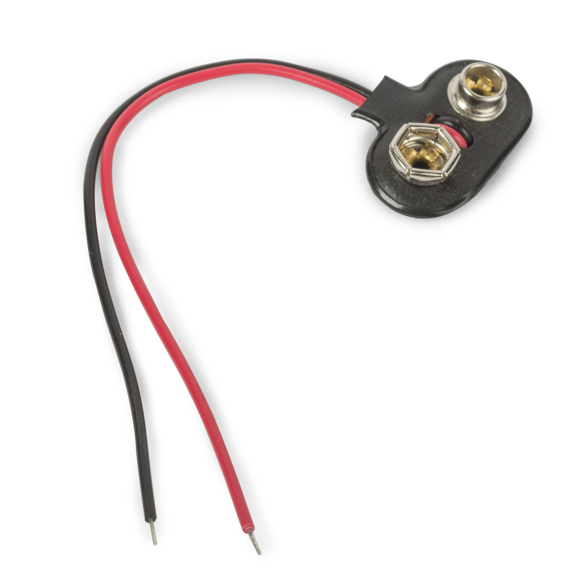 9-Volt Battery Connector, T-type, 4" Lead