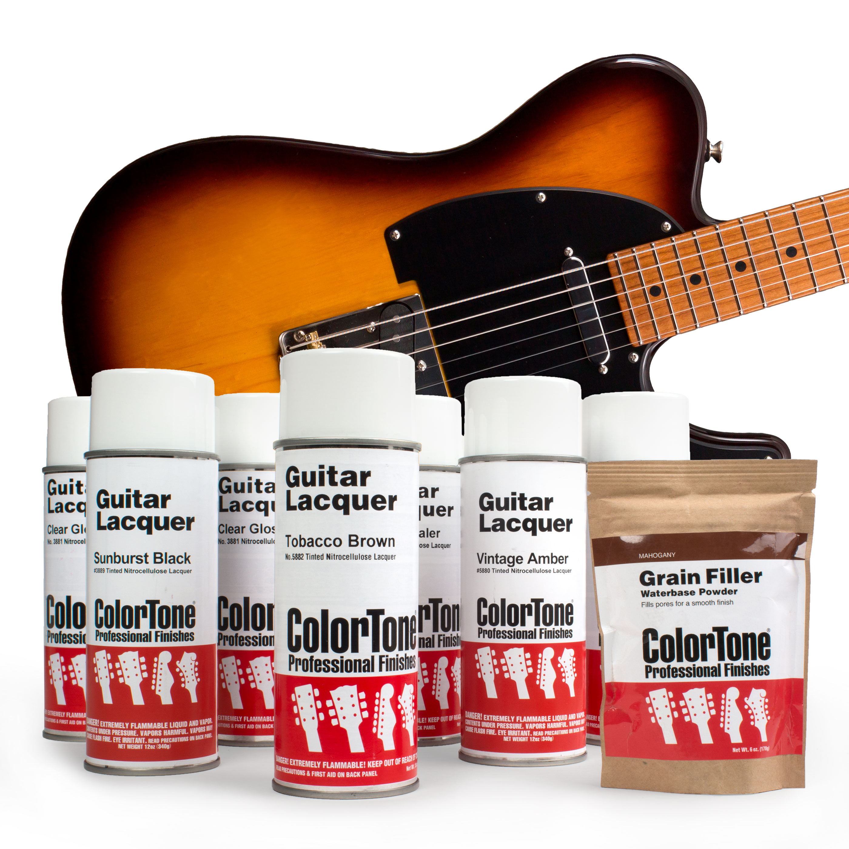 ColorTone Aerosol Finishing Set for 2-Tone Tobacco Sunburst