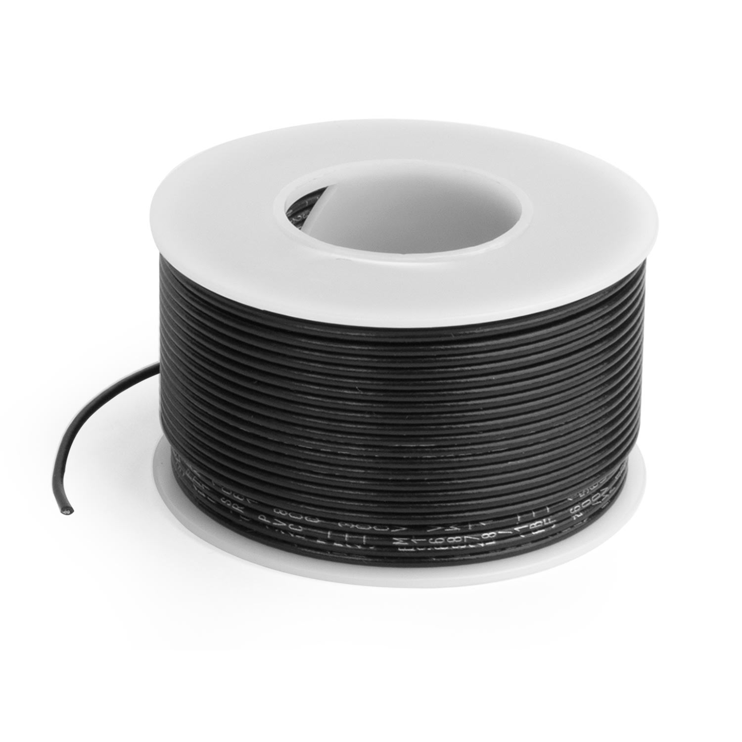 Non-shielded Guitar Hookup Wire, Black, 100-foot roll