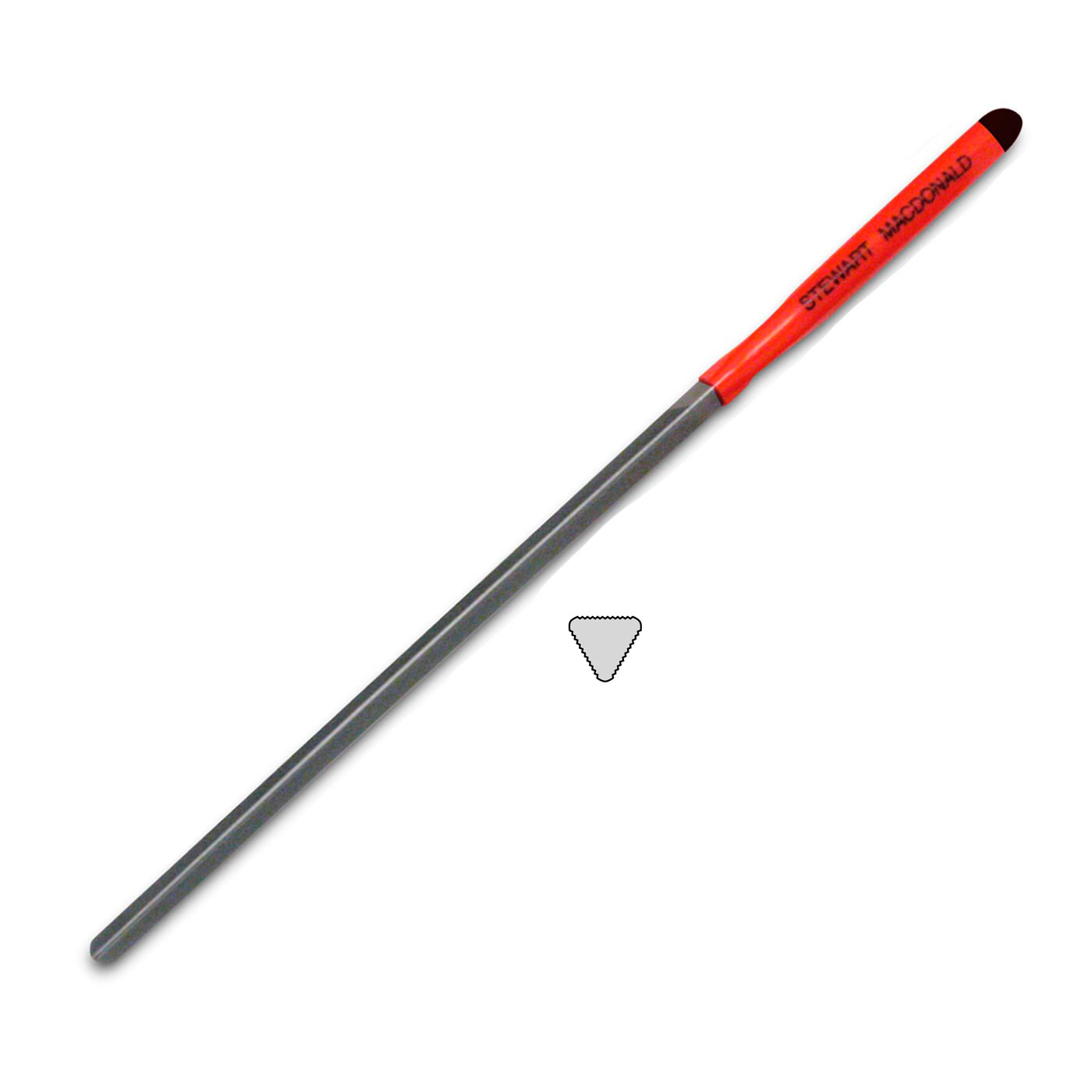 3-Corner Fret Dressing Files, Medium, 8"