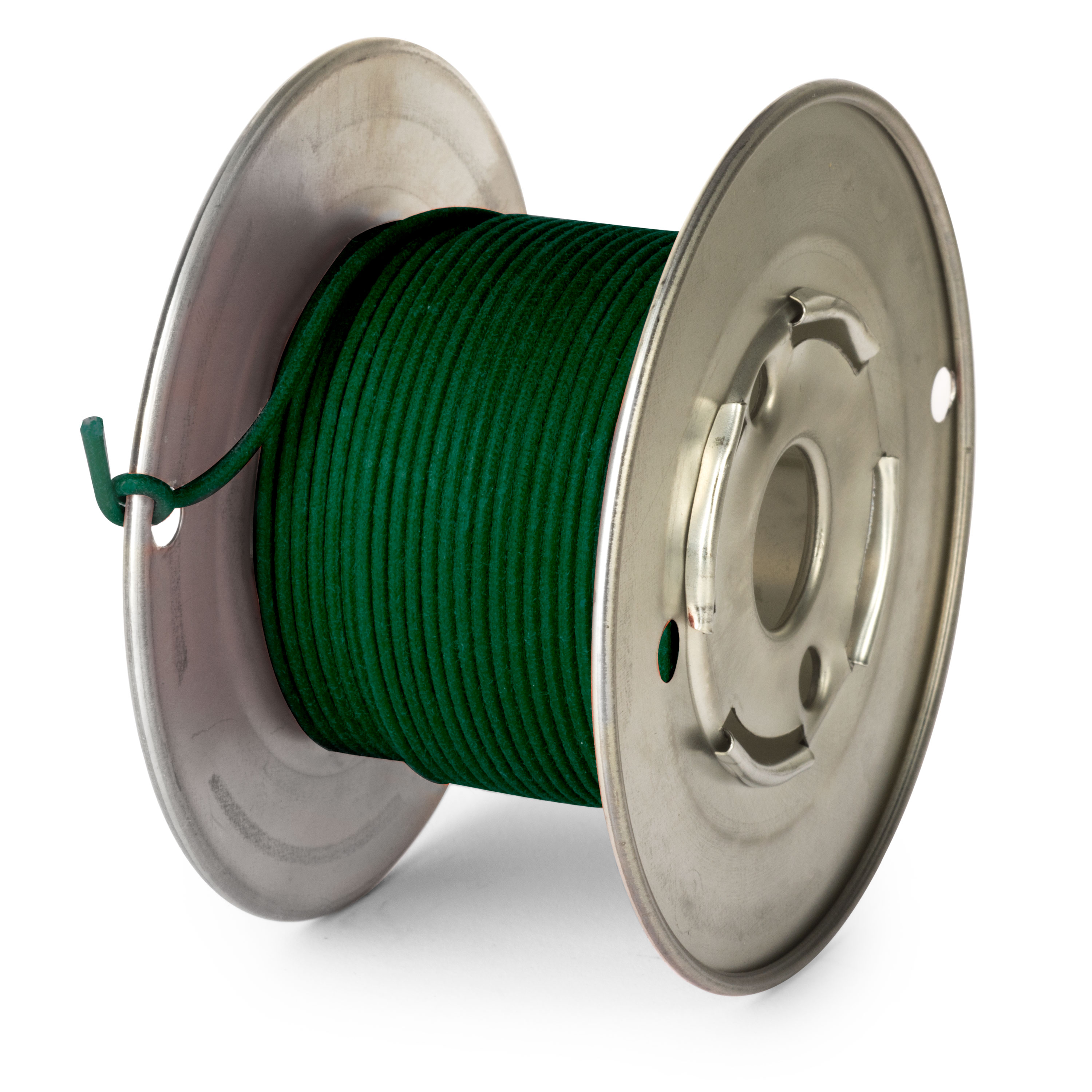 Vintage Solid Core Push-back Wire - 50 feet, Green, 18 Gauge