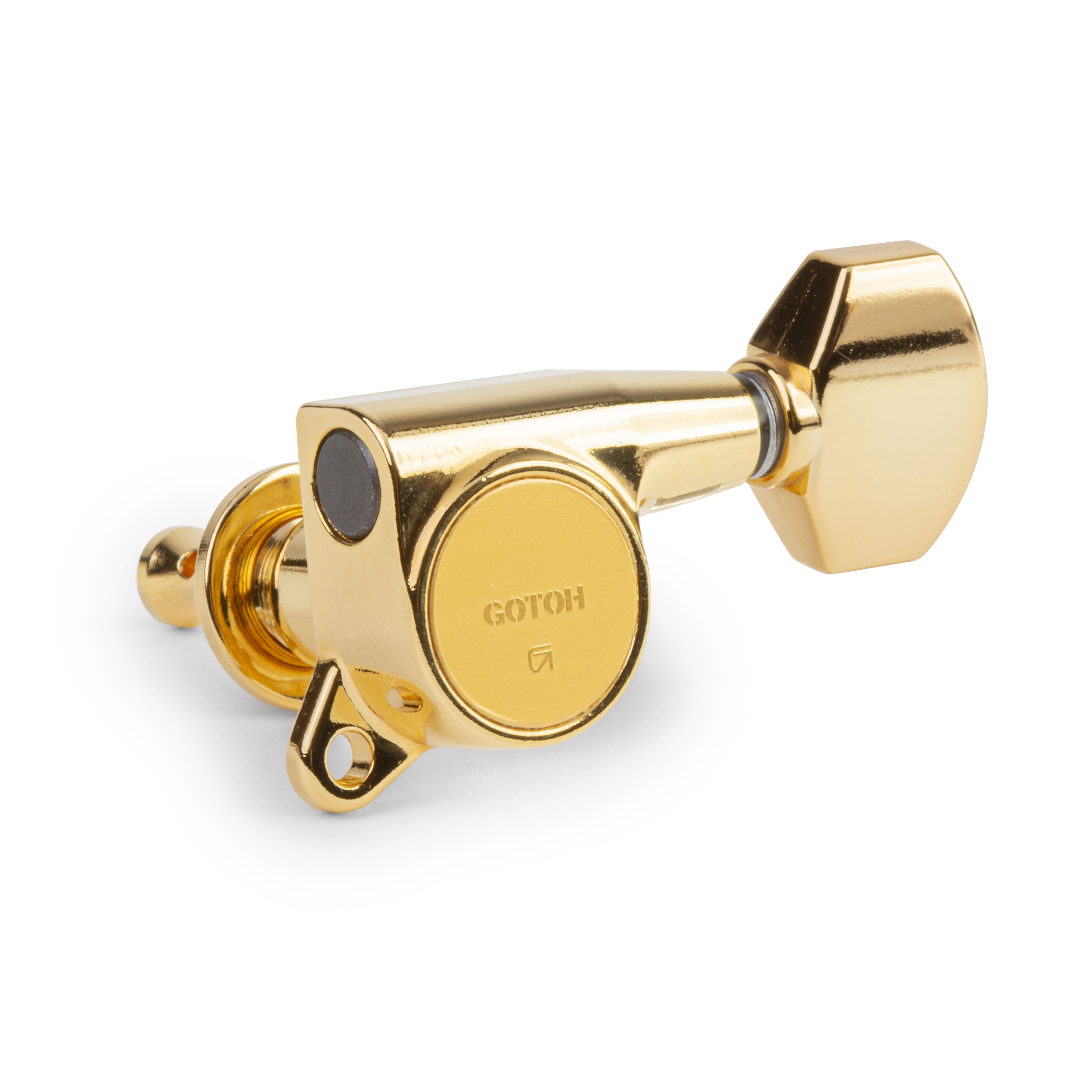 Gotoh Schaller-style Knob Individual Tuners, Gold, individual left-side