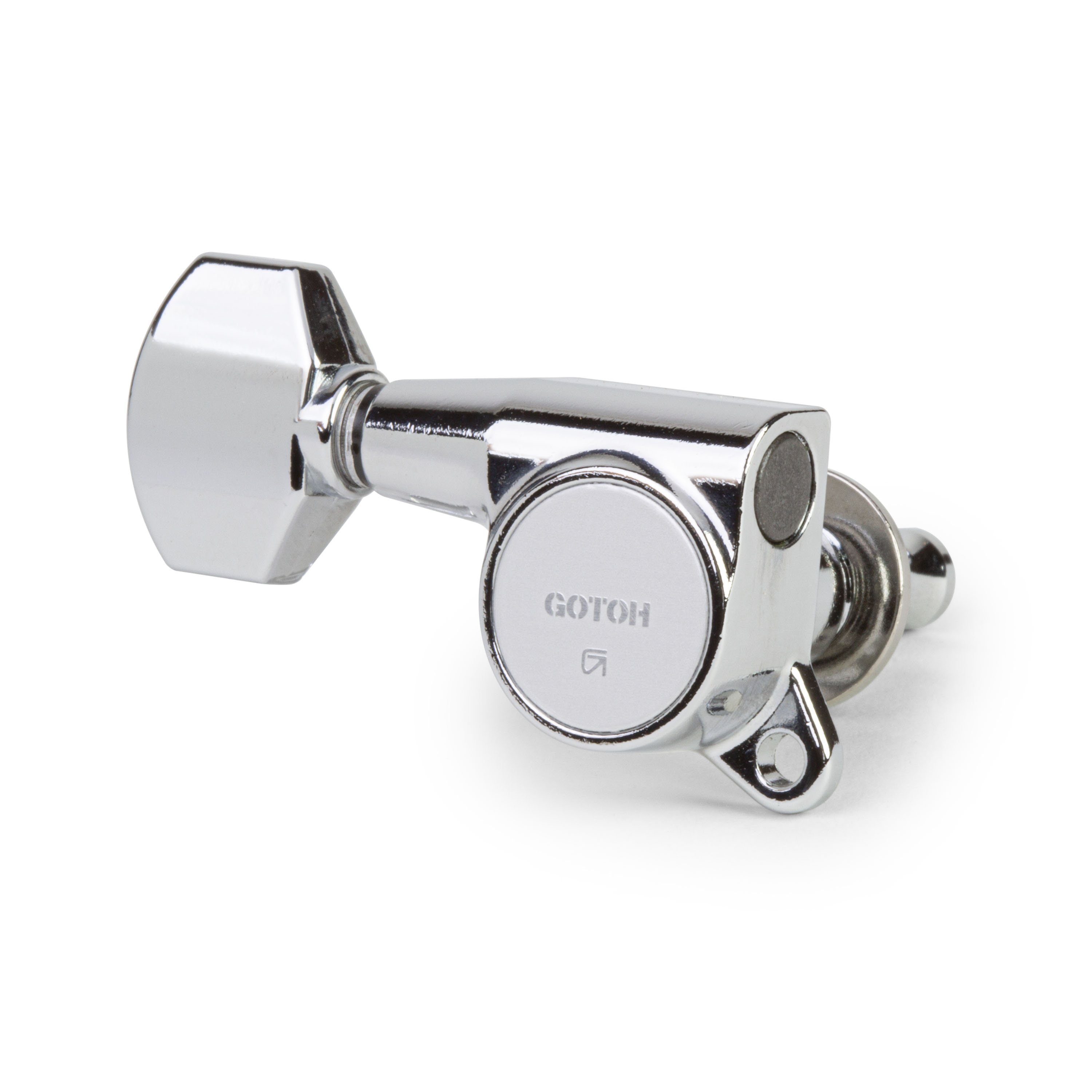 Gotoh Schaller-style Knob Individual Tuners, Chrome, individual right-side