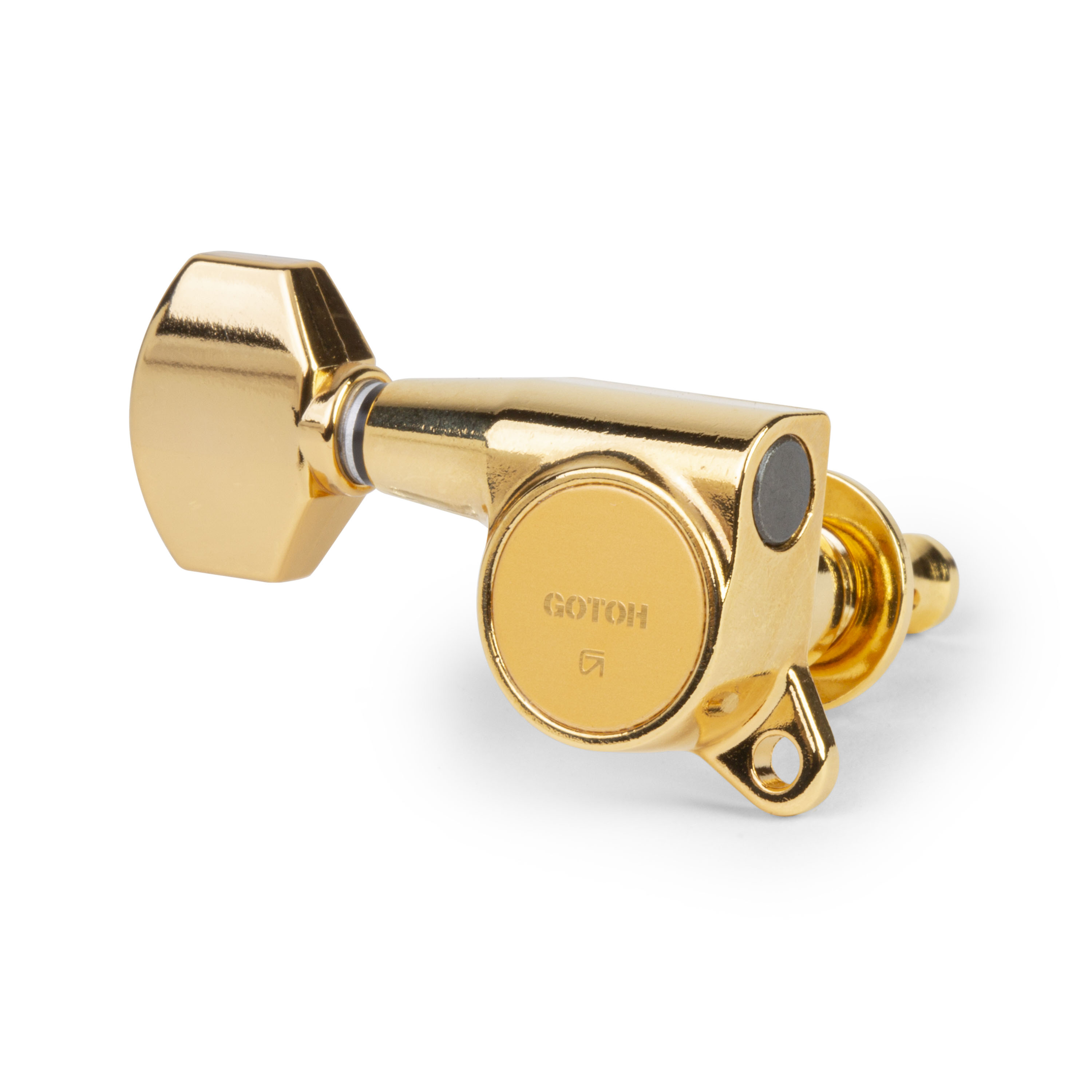 Gotoh Schaller-style Knob Individual Tuners, Gold, individual right-side