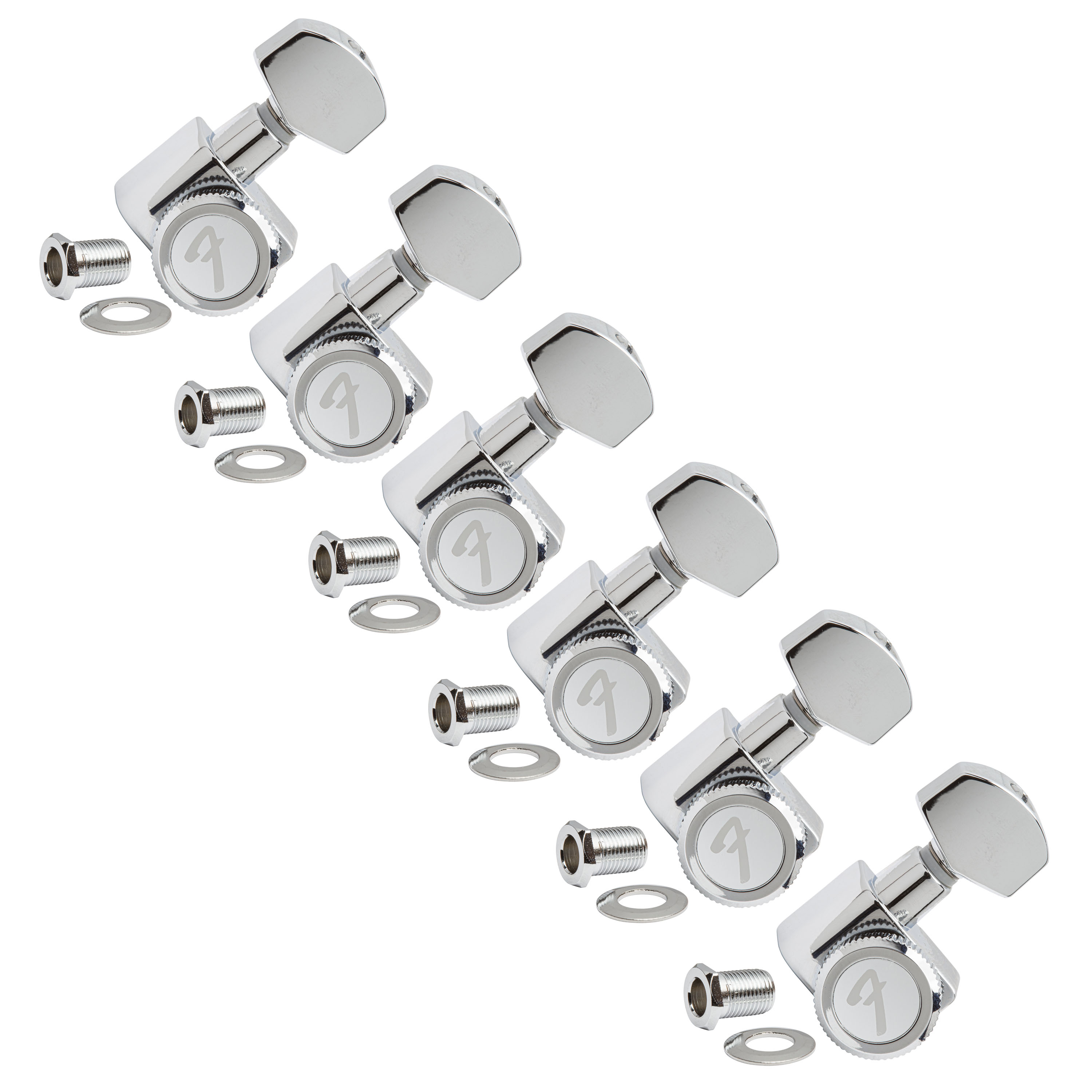 Fender Locking Strat/Tele 6-In-Line Tuning Machines, Chrome
