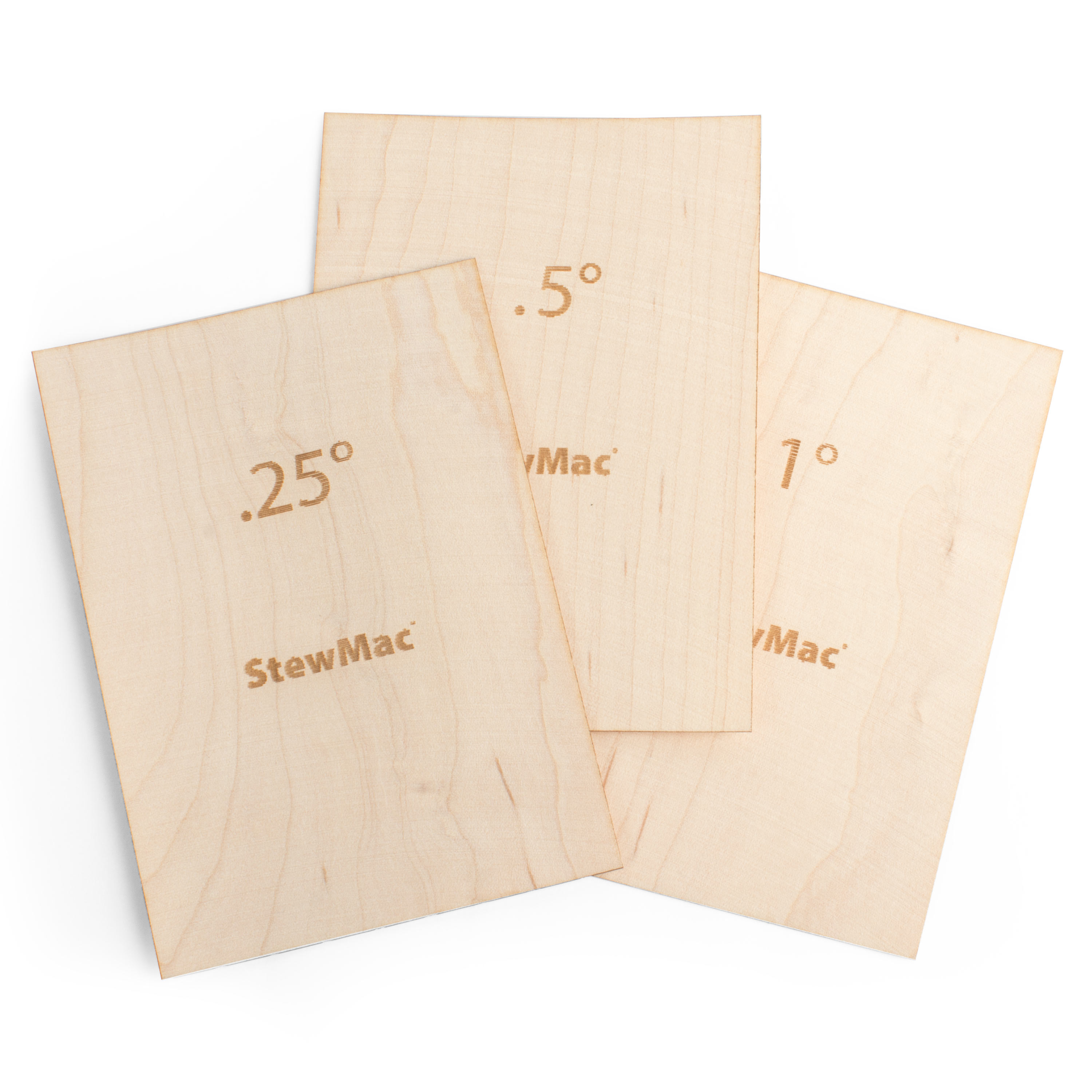 StewMac Neck Shims for Bass, Blank, Set of 3