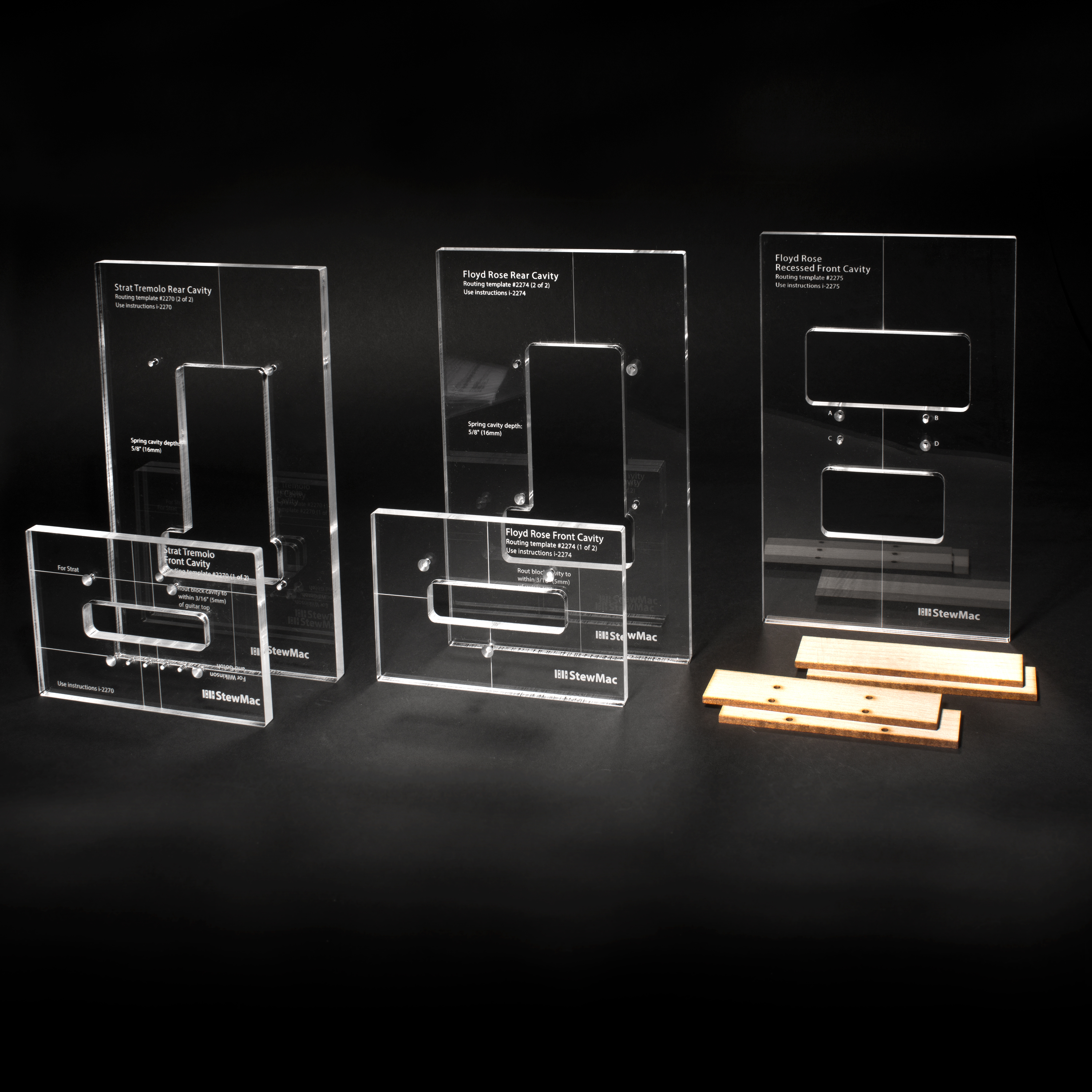 Tremolo Routing Templates, Set of 3