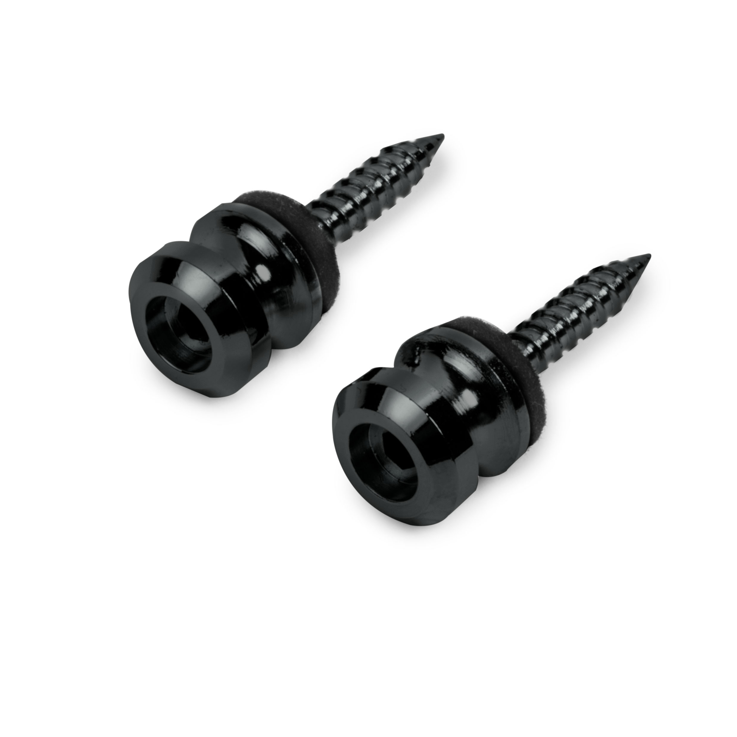 Schaller Strap Buttons for S-Locks, Black Chrome, Set of 2